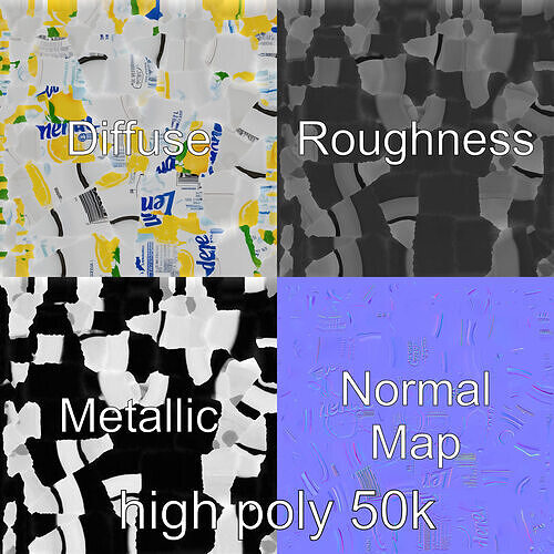 Lemonade Aluminum Can 3D model pack Low-poly 3D model 3