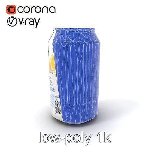 Lemonade Aluminum Can 3D model pack Low-poly 3D model 7
