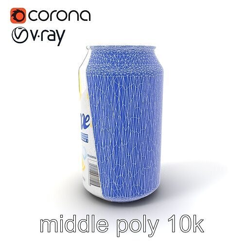 Lemonade Aluminum Can 3D model pack Low-poly 3D model 6