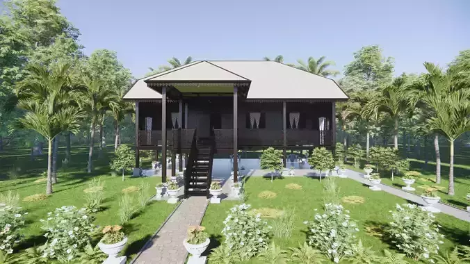 Terengganu Traditional House of Malaysia