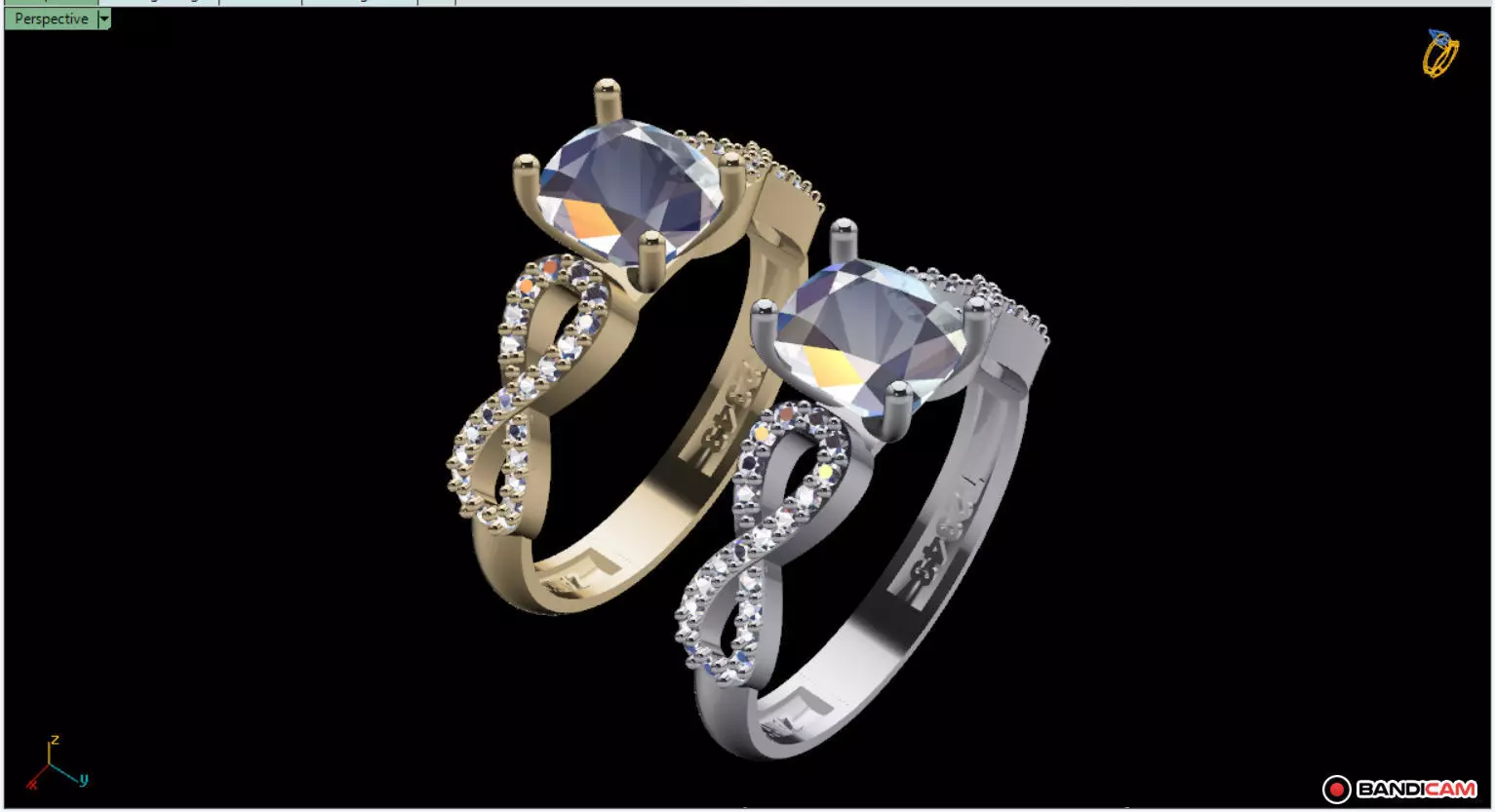 Goldsmith Rad Elegant Jewelry Ring 3D Model  3D model_0