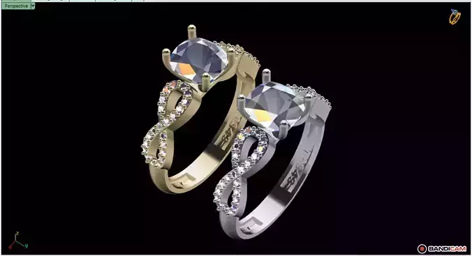 Goldsmith Rad Elegant Jewelry Ring 3D Model 