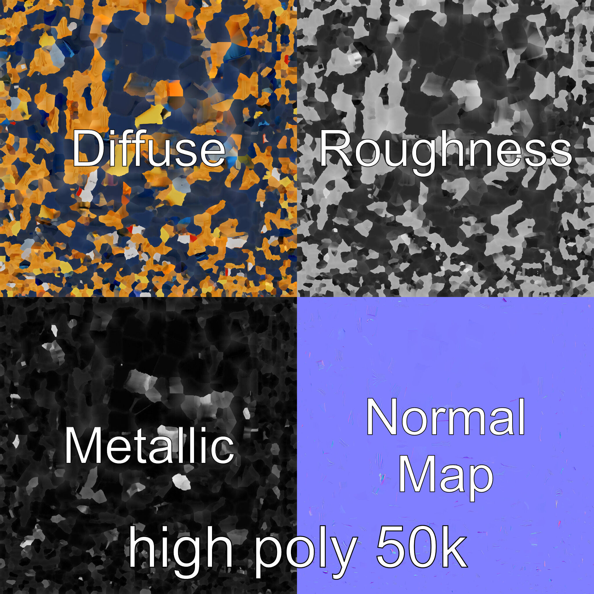 Versatile Navy Blue File Storage Box Model Pack Low-poly 3D model_3