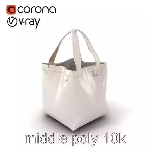 Chalk Grey Reusable Tote Box model pack