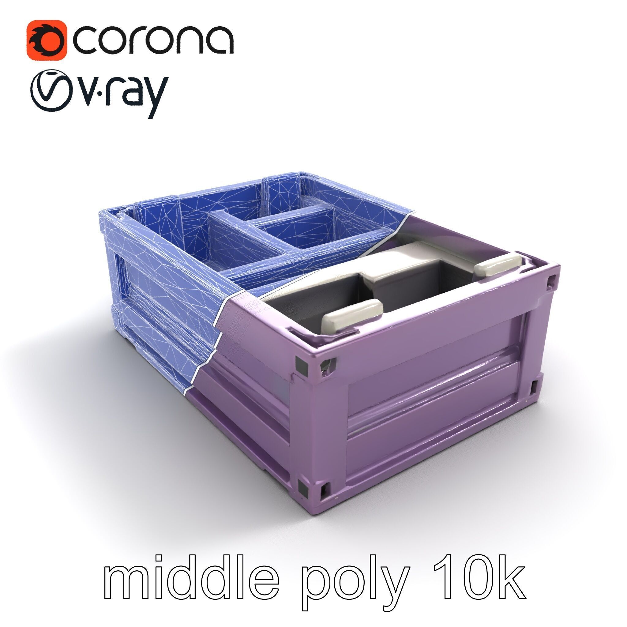 Modular Electronics Packaging Crate model pack Low-poly 3D model_29
