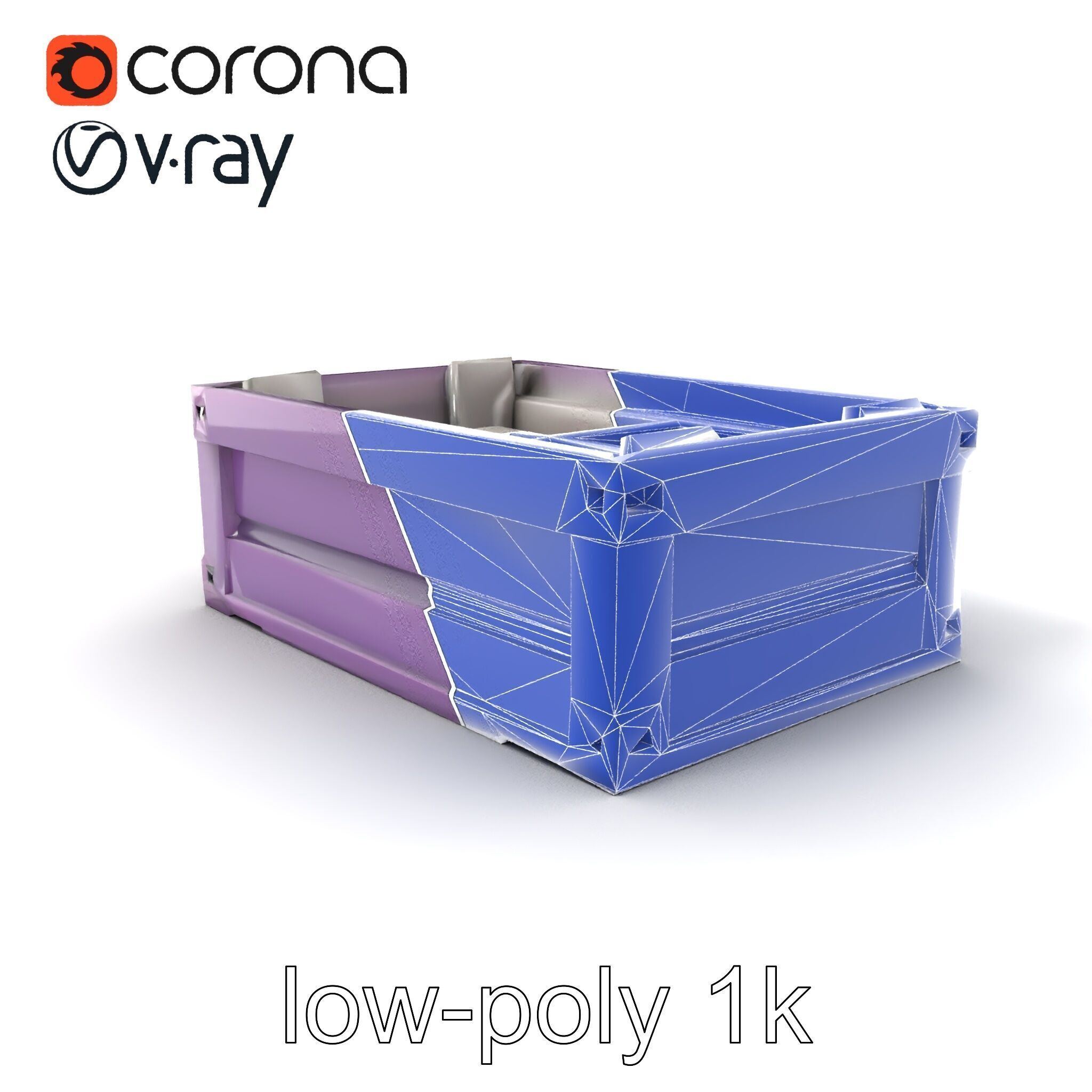 Modular Electronics Packaging Crate model pack Low-poly 3D model_6