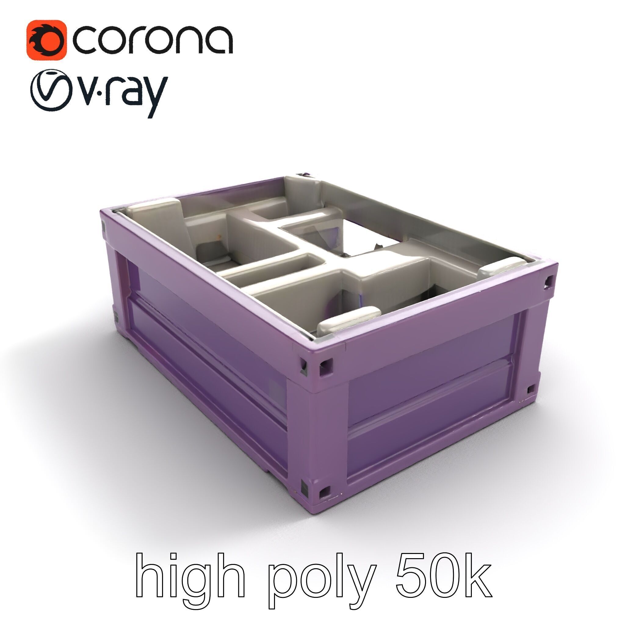 Modular Electronics Packaging Crate model pack Low-poly 3D model_9
