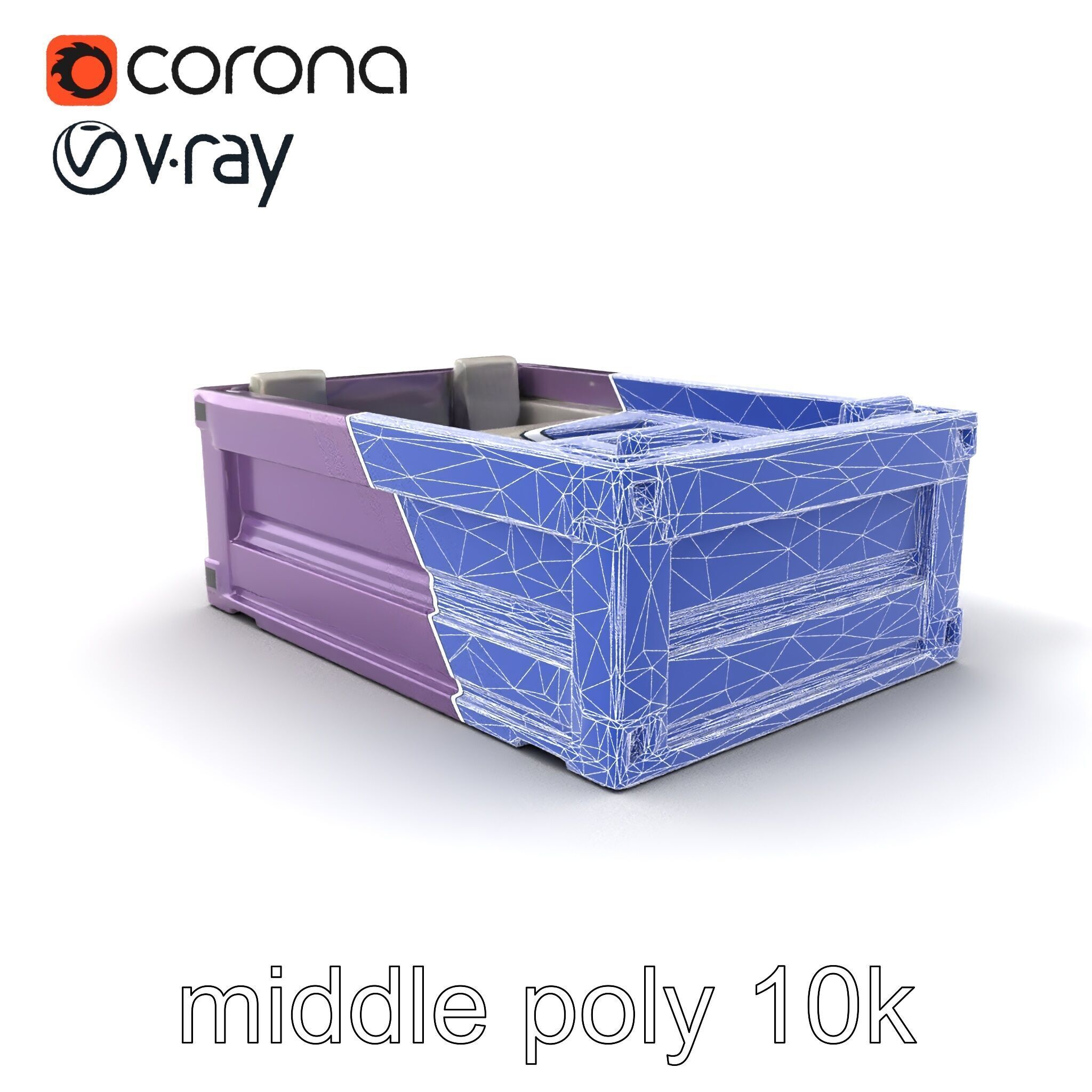 Modular Electronics Packaging Crate model pack Low-poly 3D model_5
