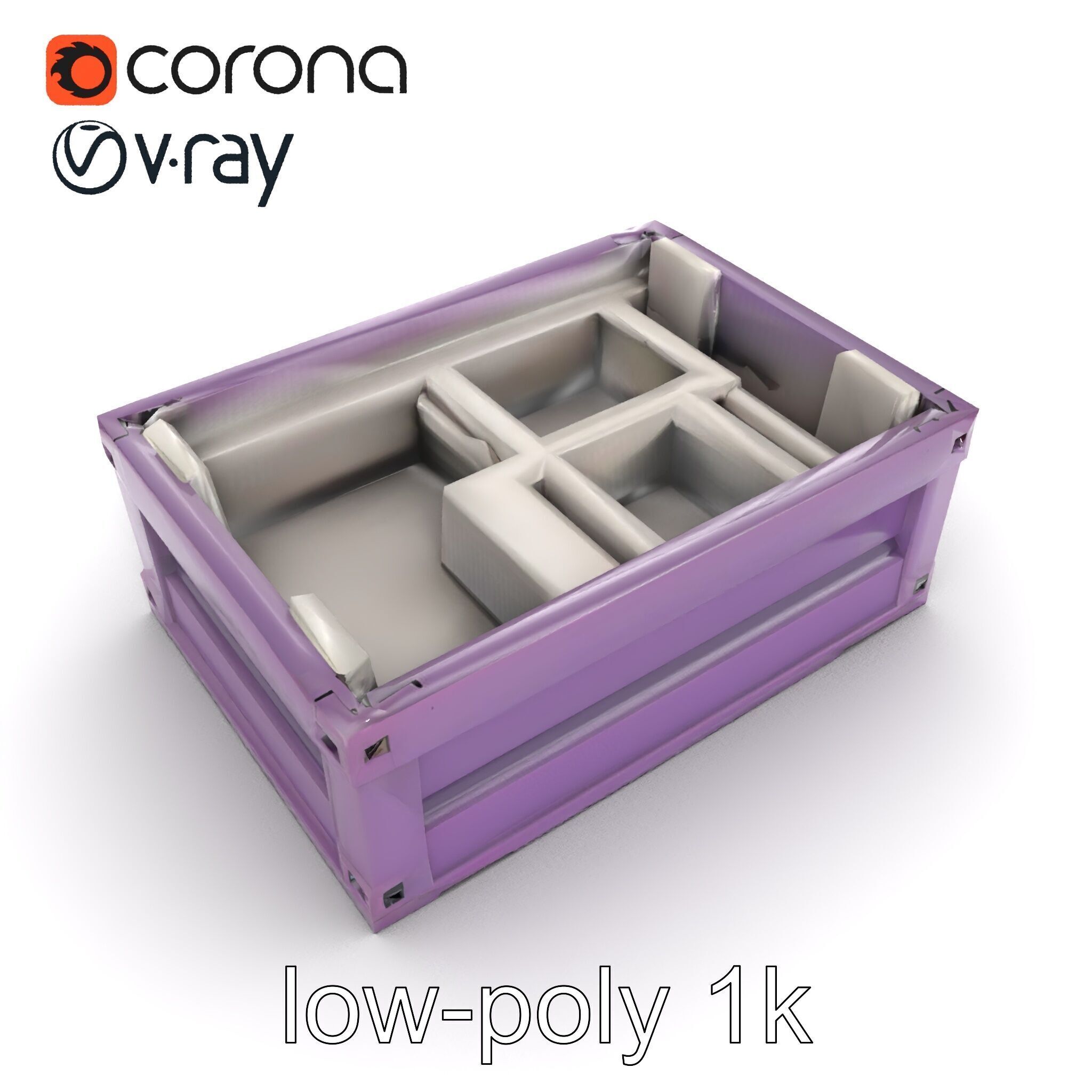Modular Electronics Packaging Crate model pack Low-poly 3D model_21
