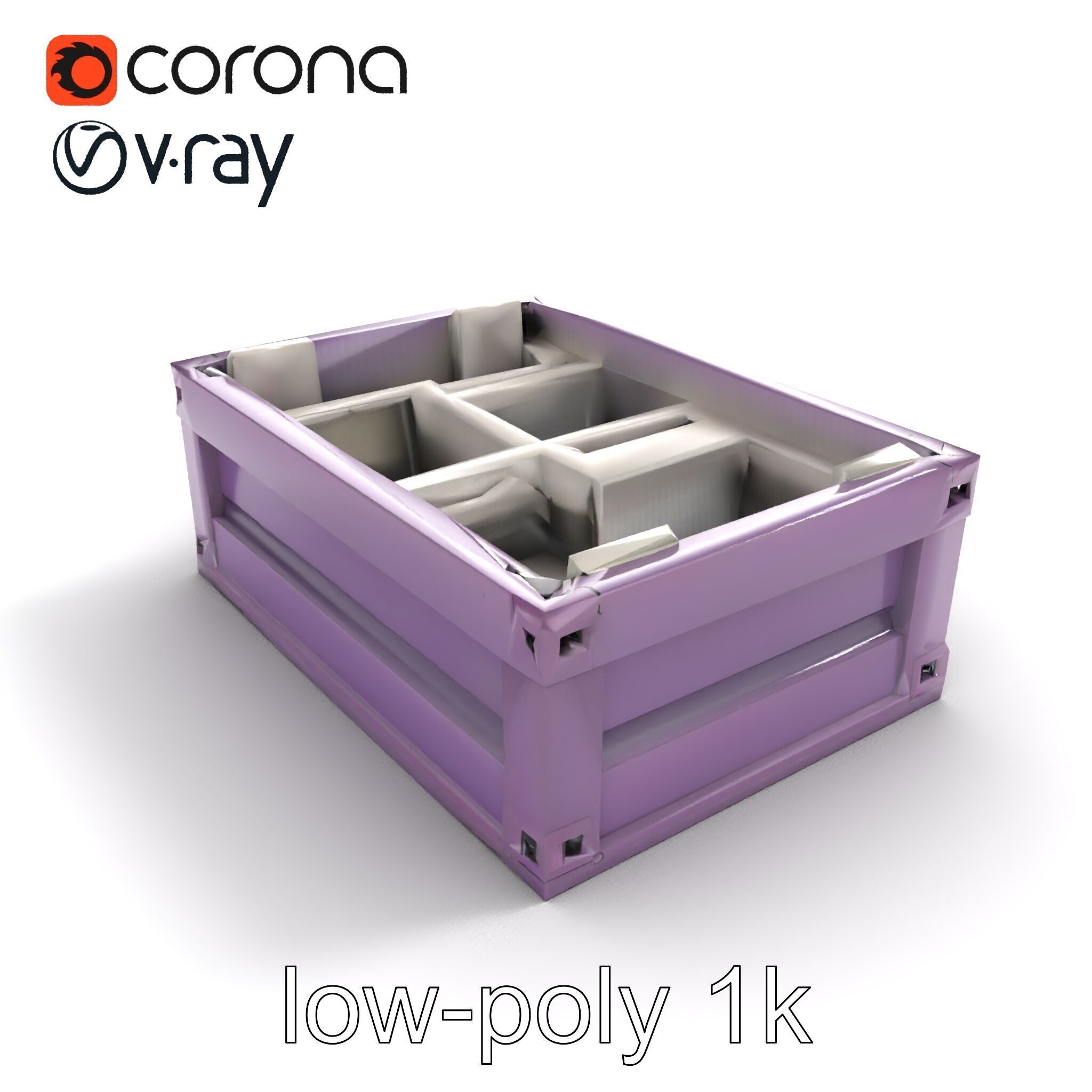 Modular Electronics Packaging Crate model pack Low-poly 3D model_8