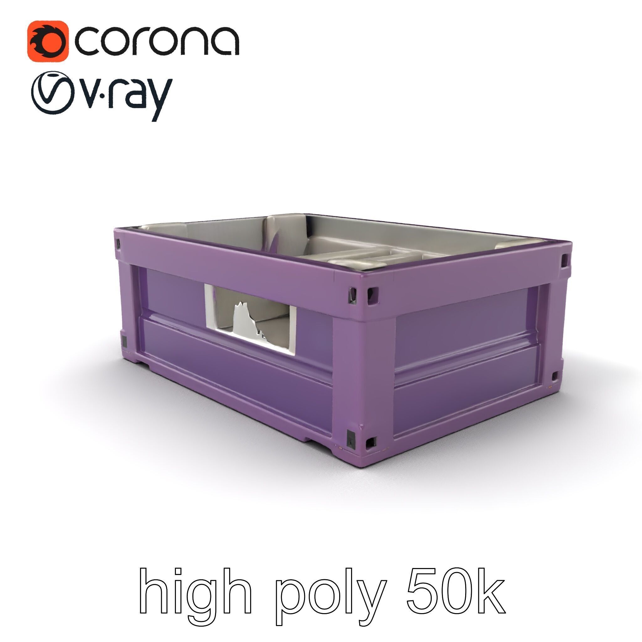 Modular Electronics Packaging Crate model pack Low-poly 3D model_2