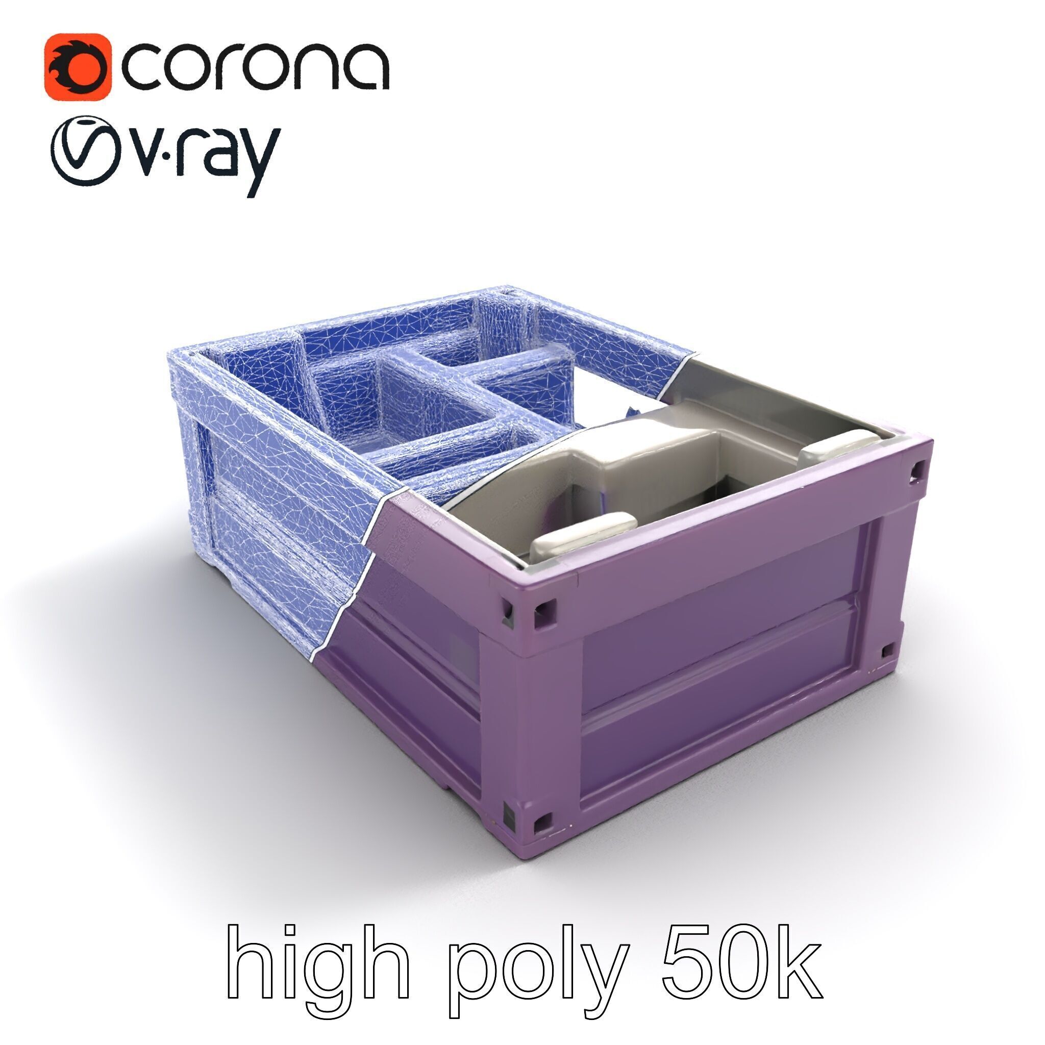 Modular Electronics Packaging Crate model pack Low-poly 3D model_20