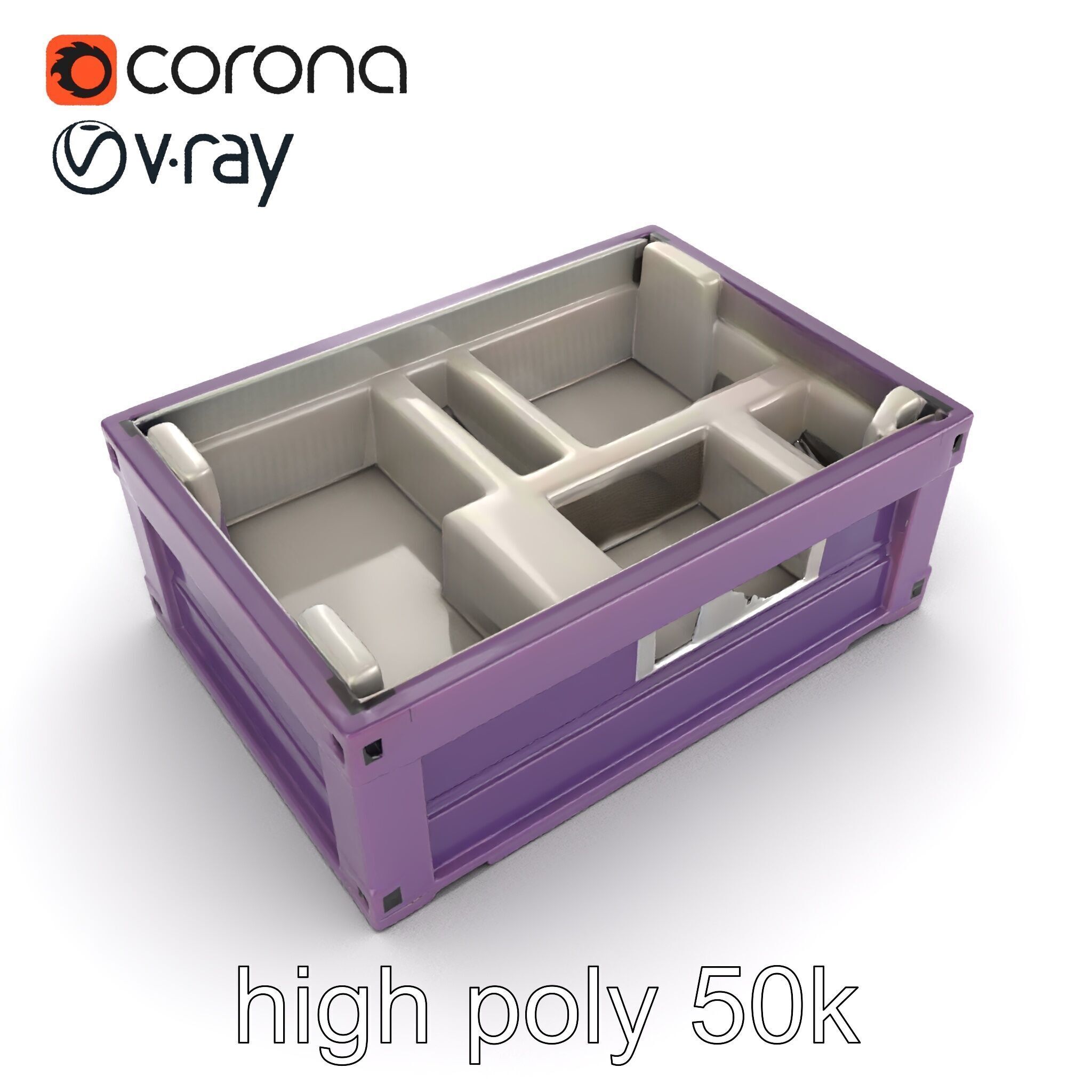 Modular Electronics Packaging Crate model pack Low-poly 3D model_30