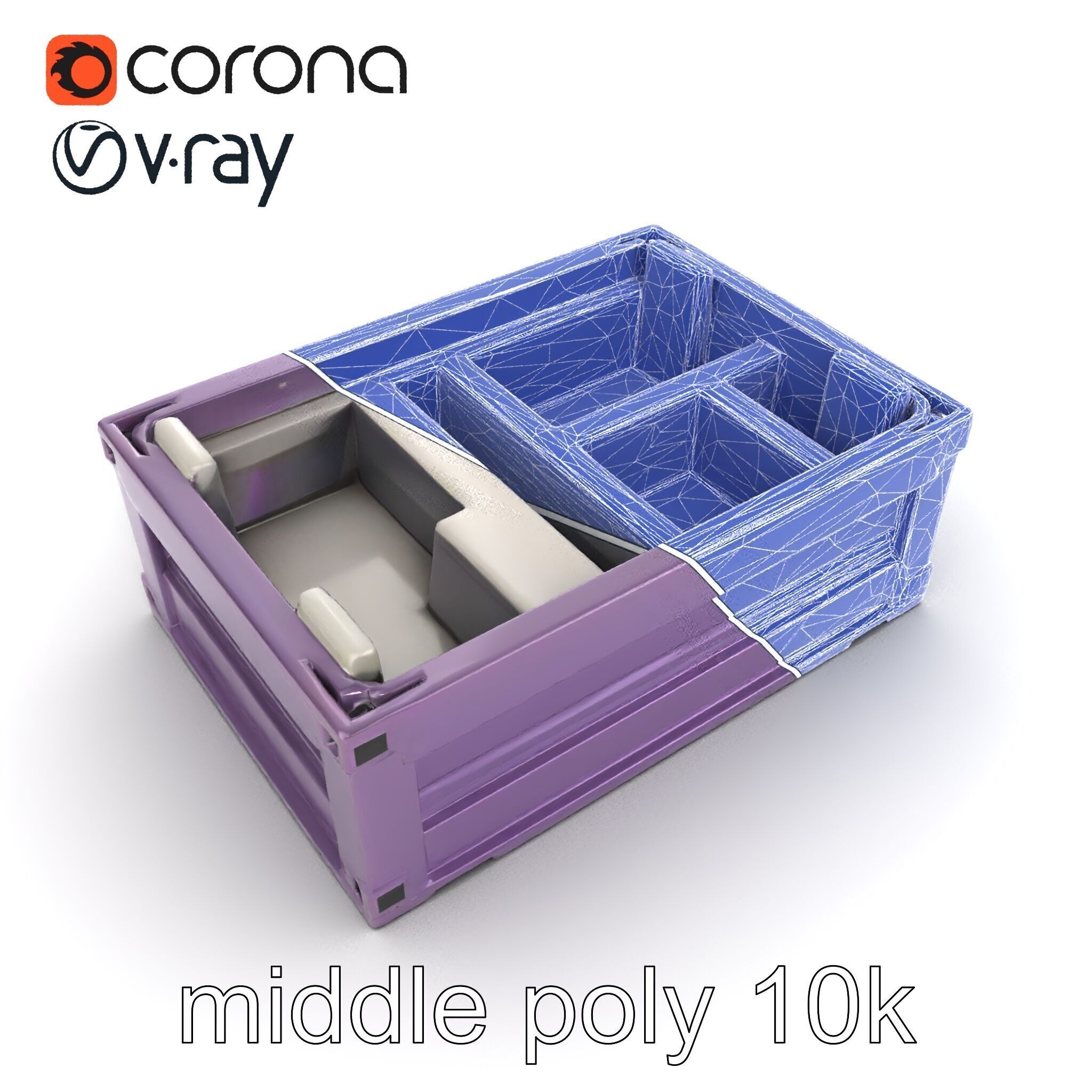 Modular Electronics Packaging Crate model pack Low-poly 3D model_16