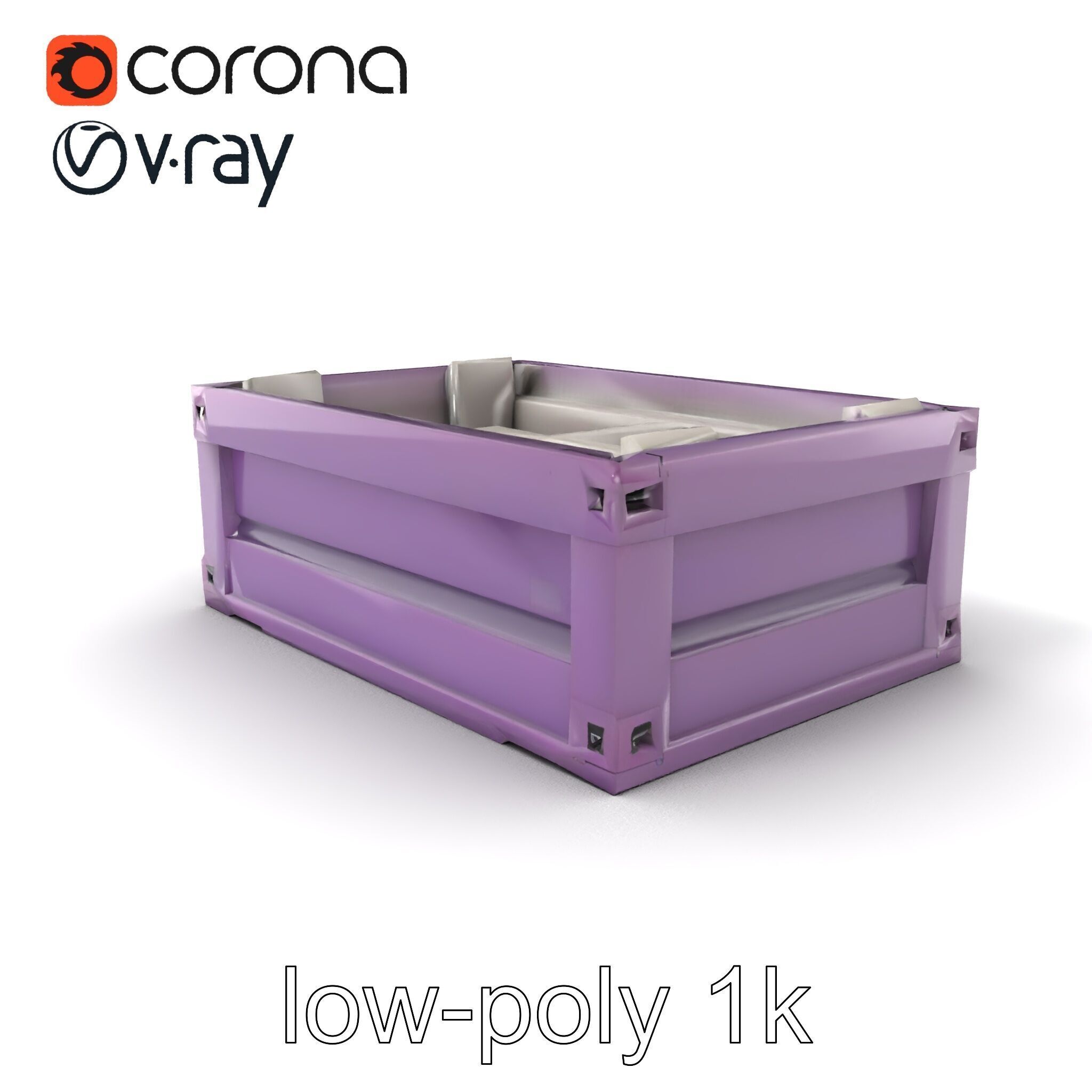 Modular Electronics Packaging Crate model pack Low-poly 3D model_4