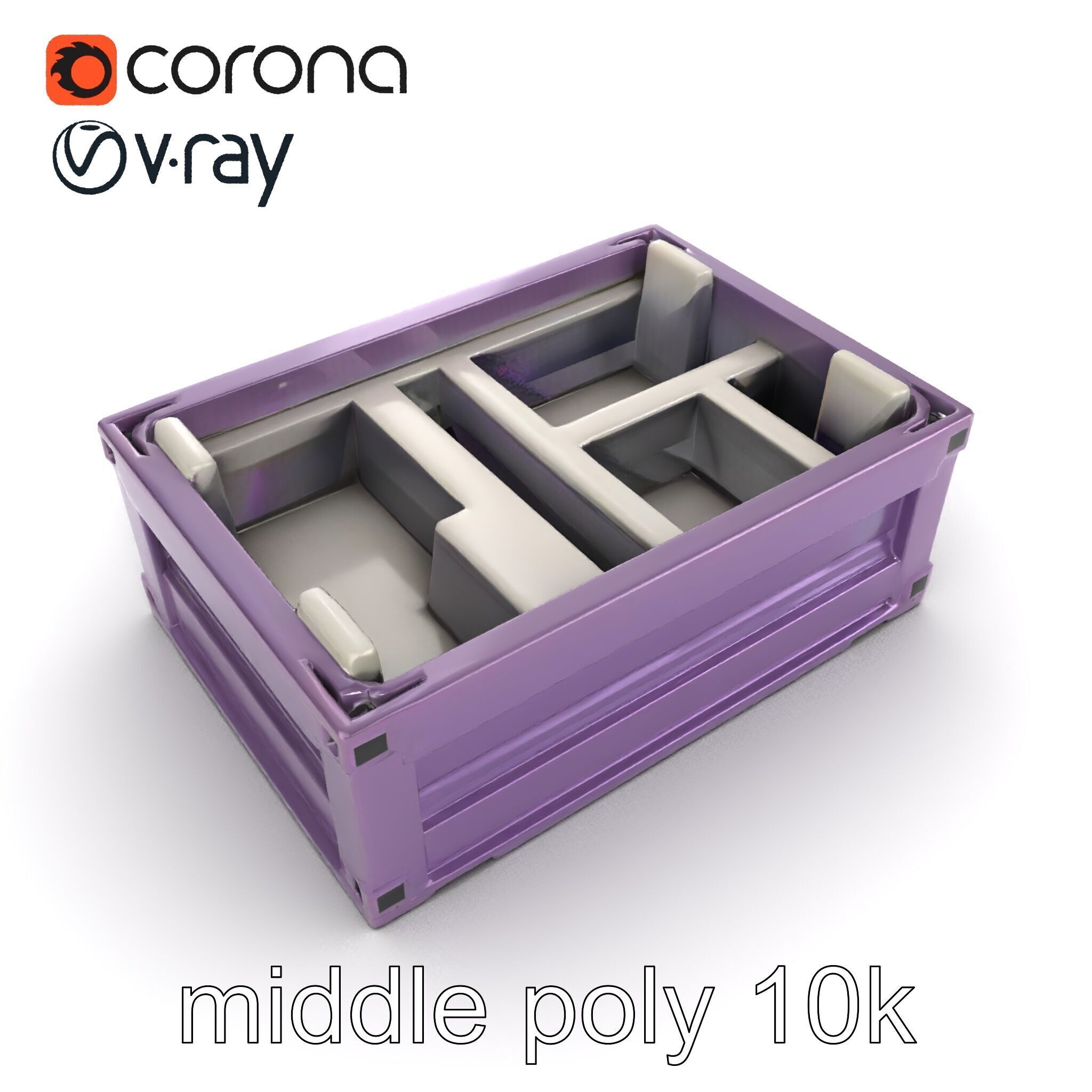 Modular Electronics Packaging Crate model pack Low-poly 3D model_11