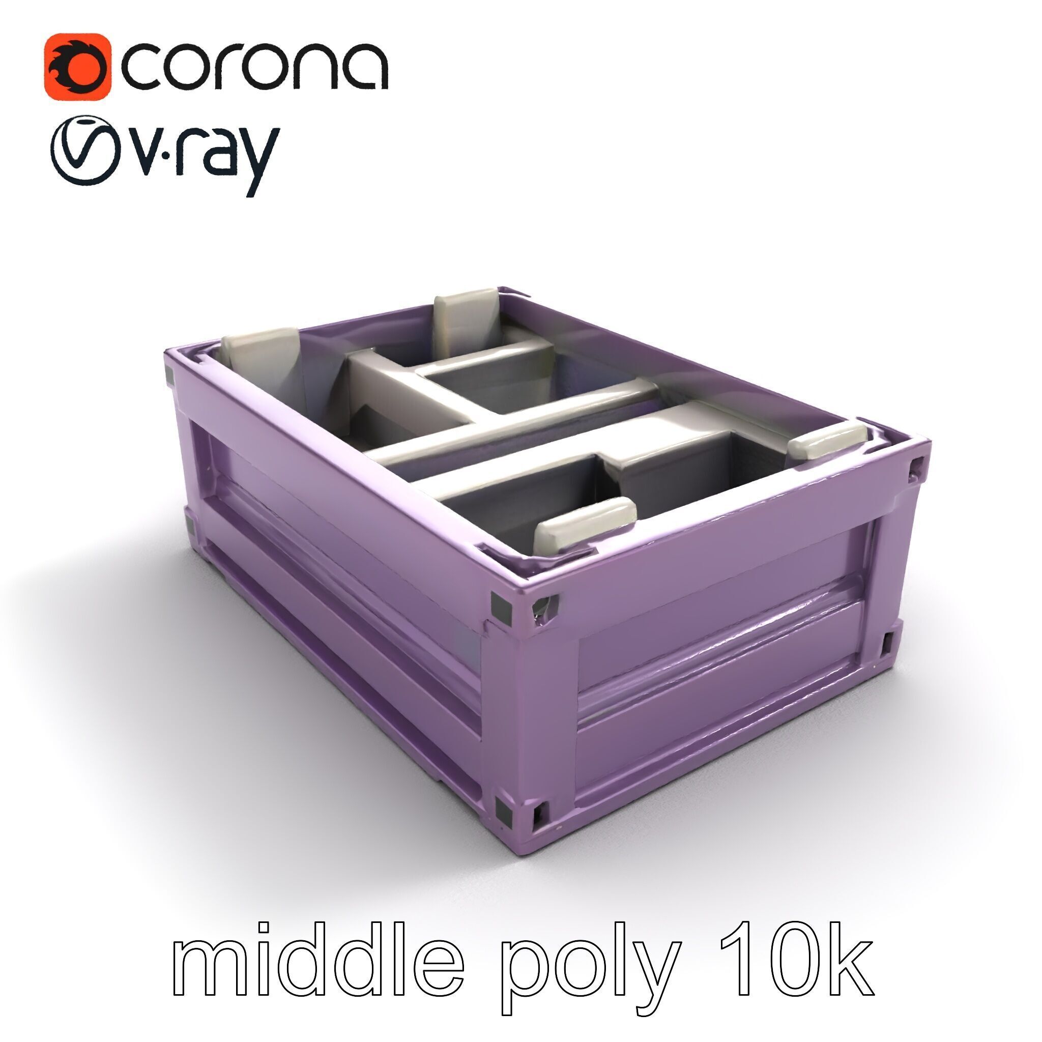 Modular Electronics Packaging Crate model pack Low-poly 3D model_7