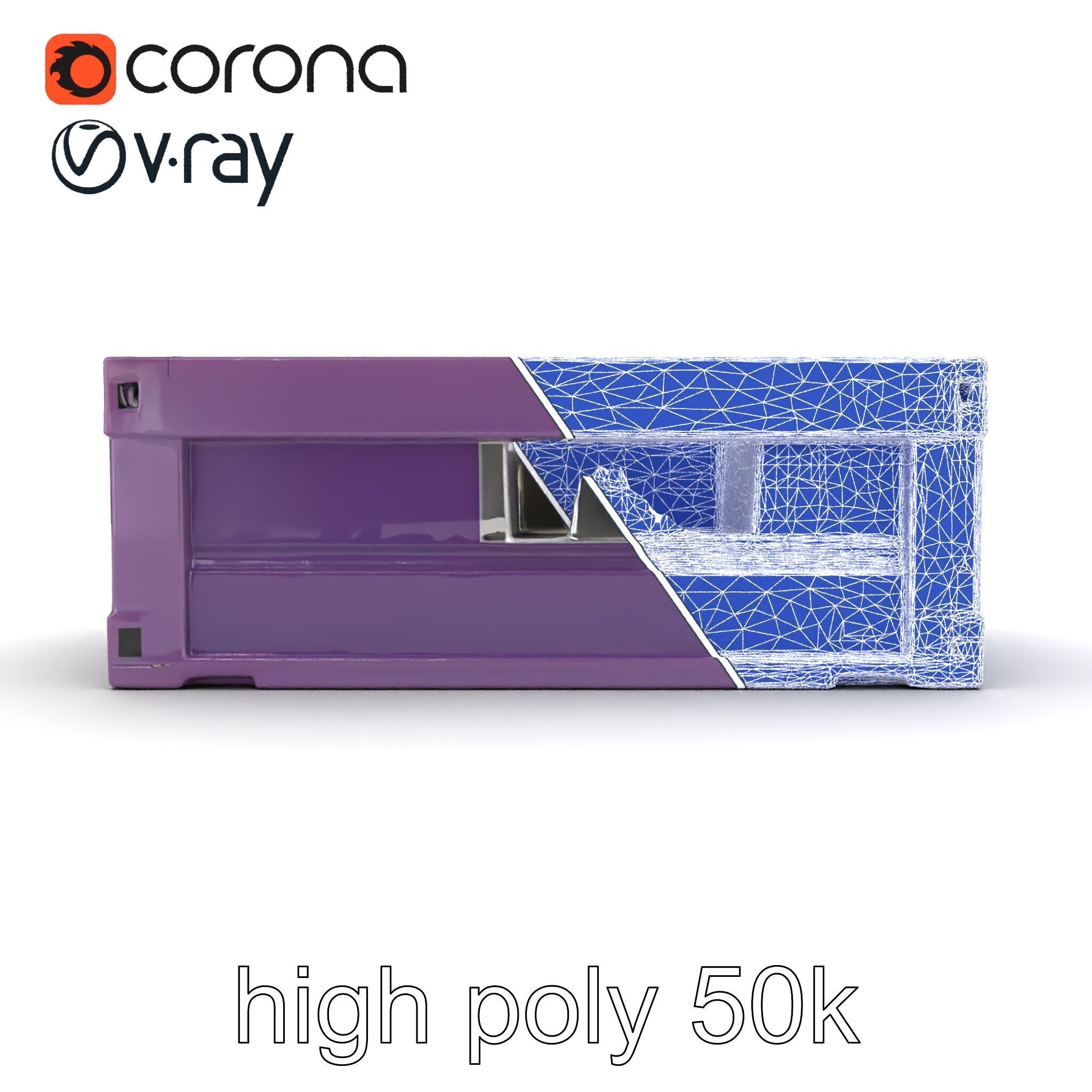 Modular Electronics Packaging Crate model pack Low-poly 3D model_24