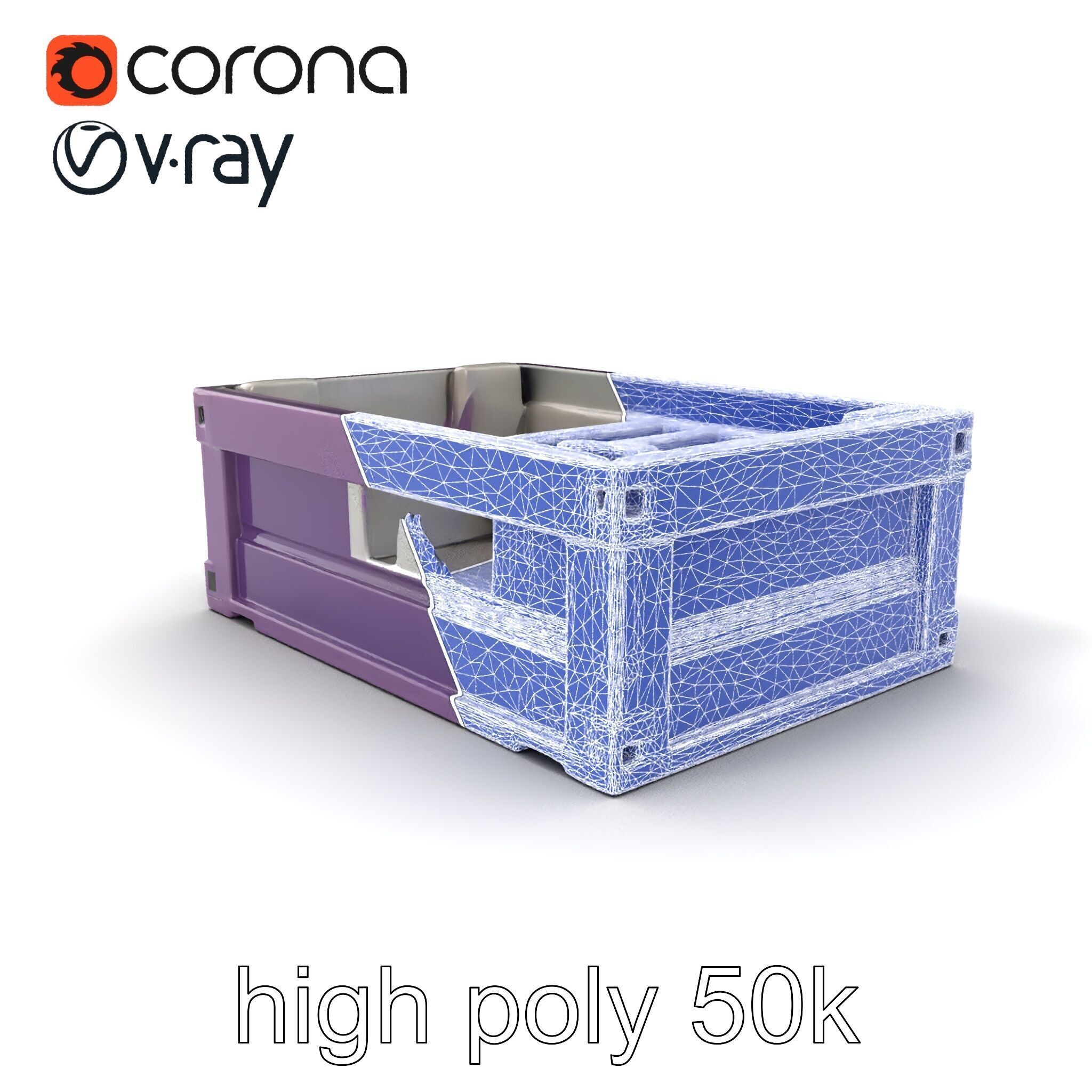 Modular Electronics Packaging Crate model pack Low-poly 3D model_1
