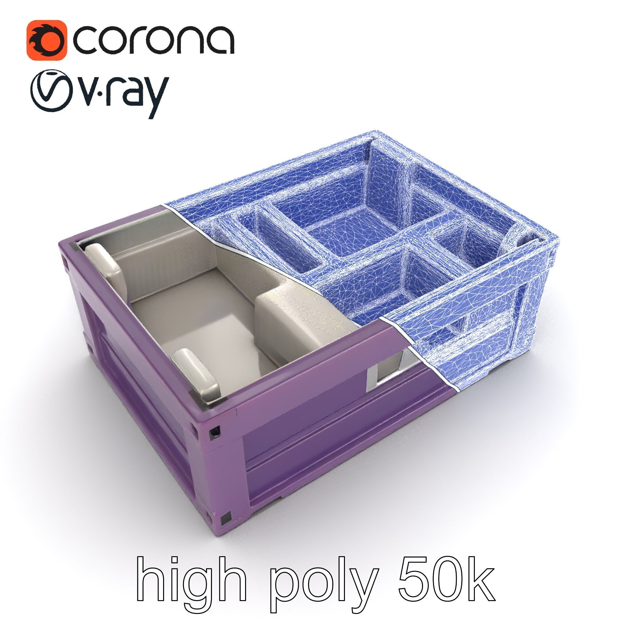 Modular Electronics Packaging Crate model pack Low-poly 3D model_27