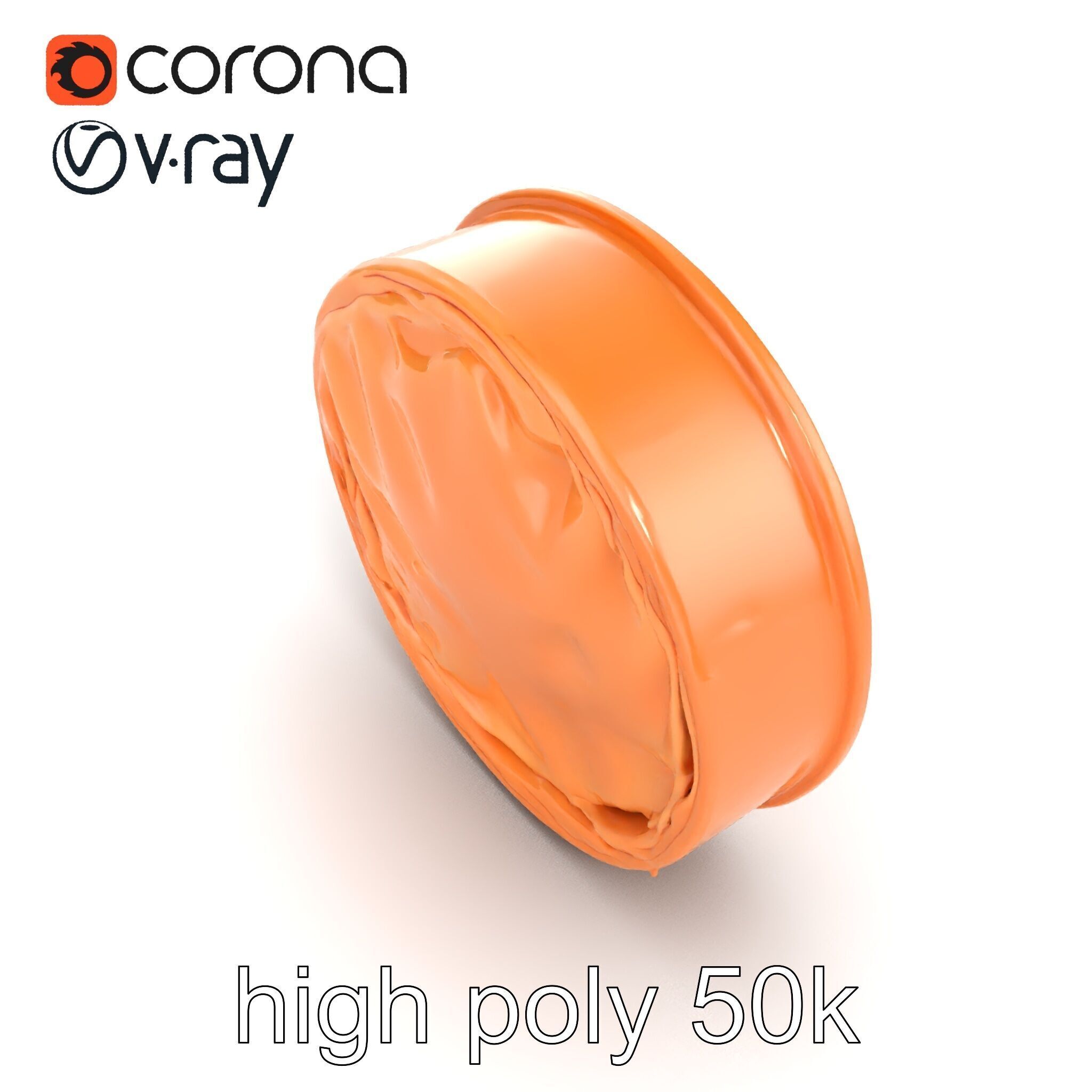 Luxury Hat Box Satin-Lined Elegance Model Pack Low-poly 3D model_16