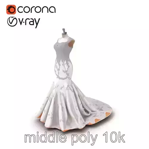 Opulent Evening Gown Mannequin Model Pack