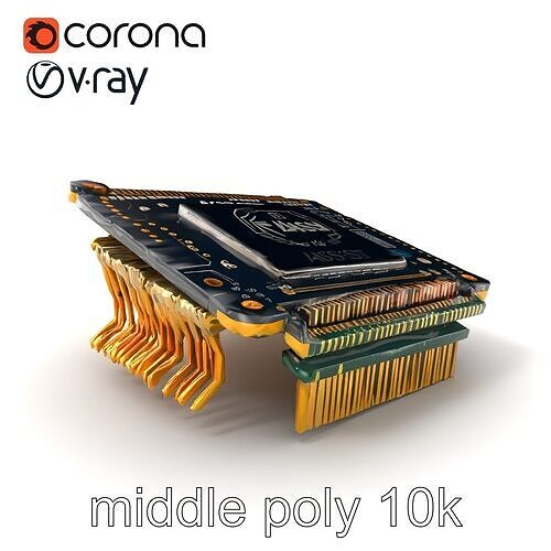 Microprocessor Nanoarchitecture Artistry model pack Low-poly 3D model