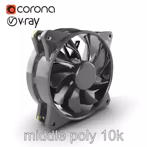 Efficient Cooling Fan with Hyper-Efficient Blades model pack Low-poly 3D model