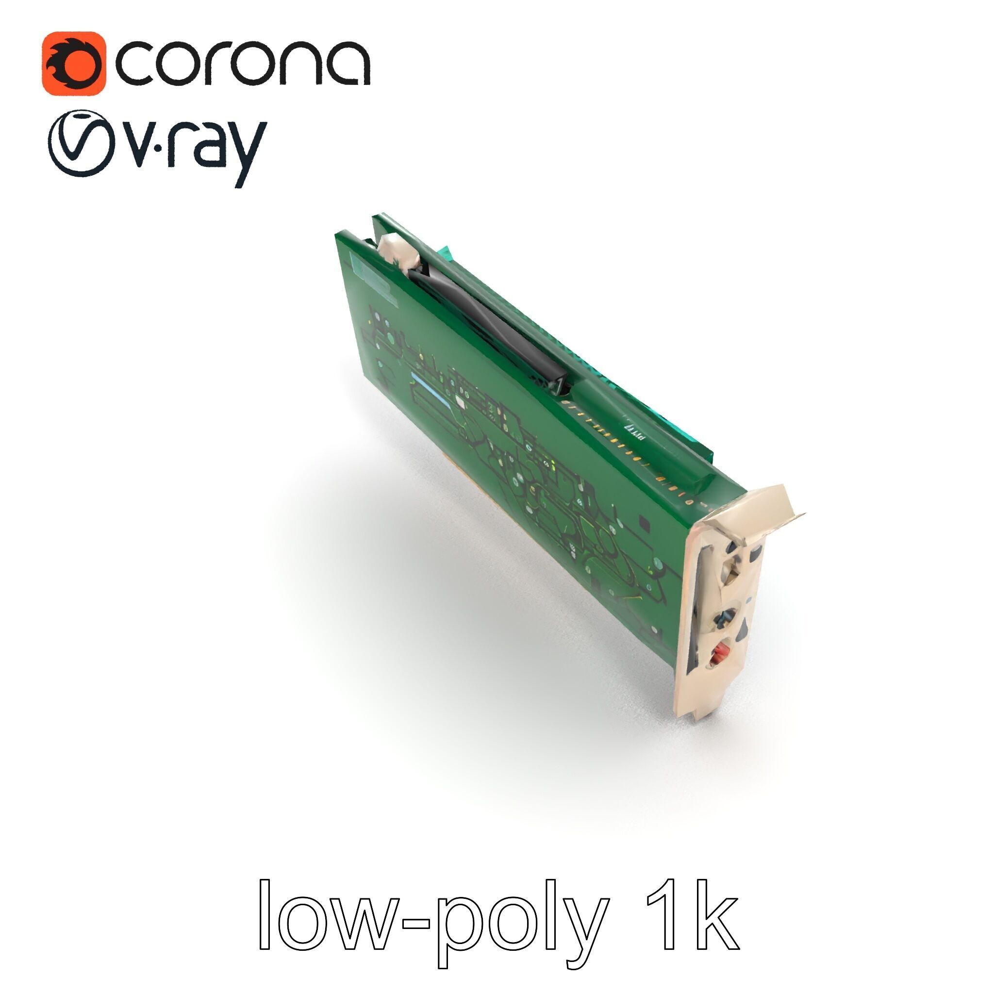 High-Definition Sound Card Audio Control model pack Low-poly 3D model_18