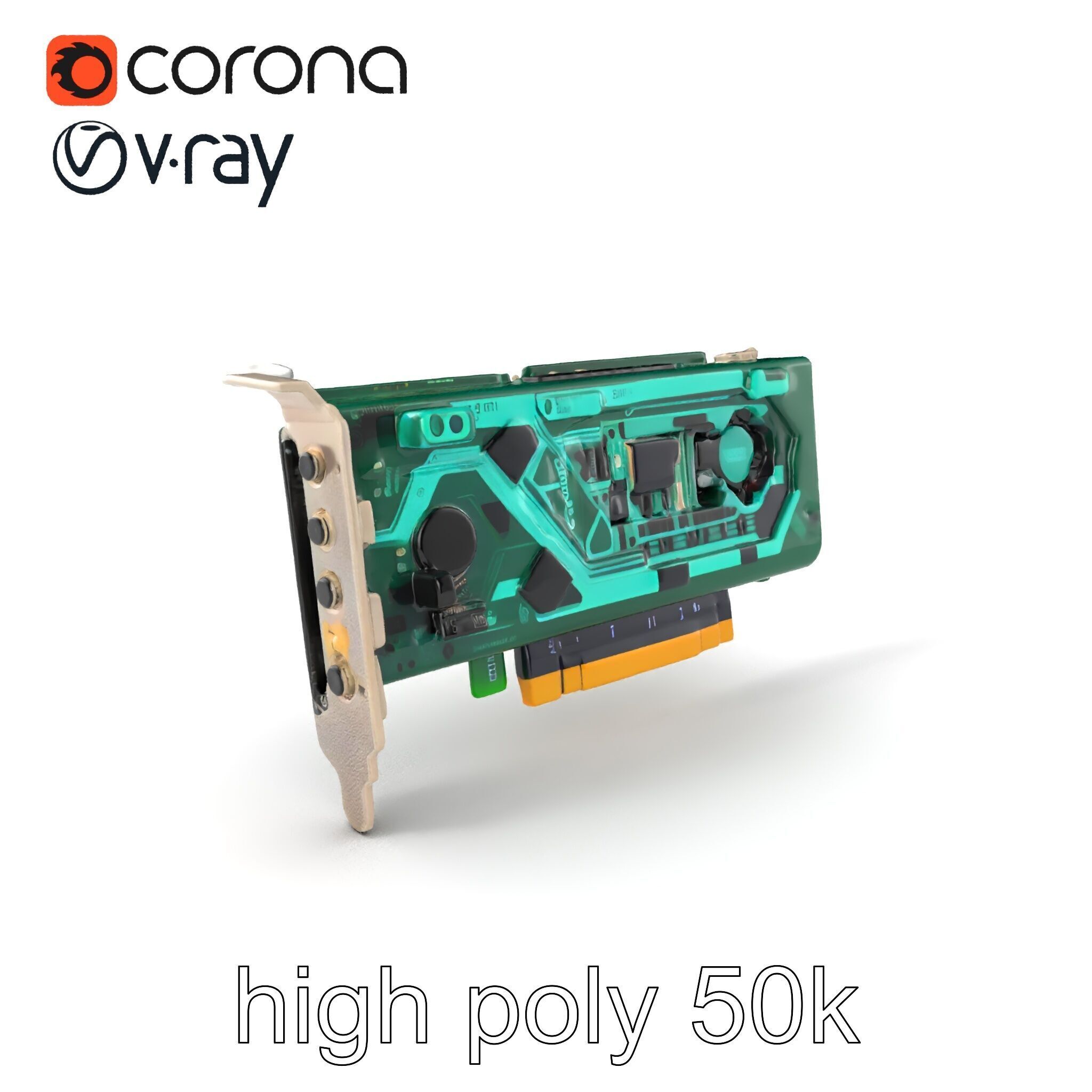 High-Definition Sound Card Audio Control model pack Low-poly 3D model_2