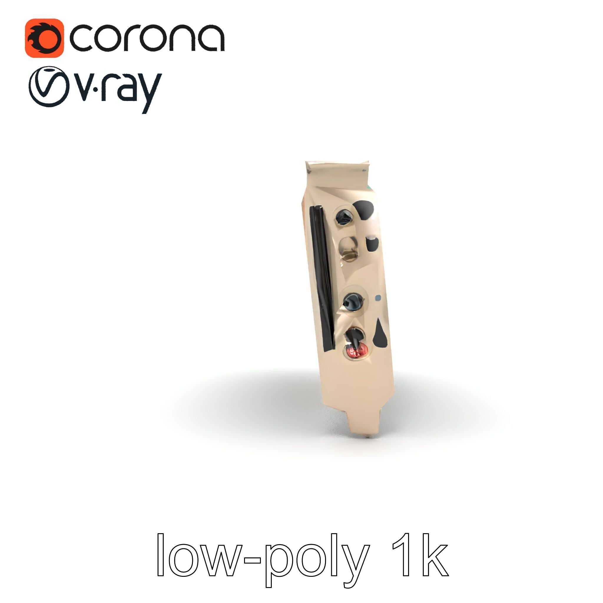 High-Definition Sound Card Audio Control model pack Low-poly 3D model_21