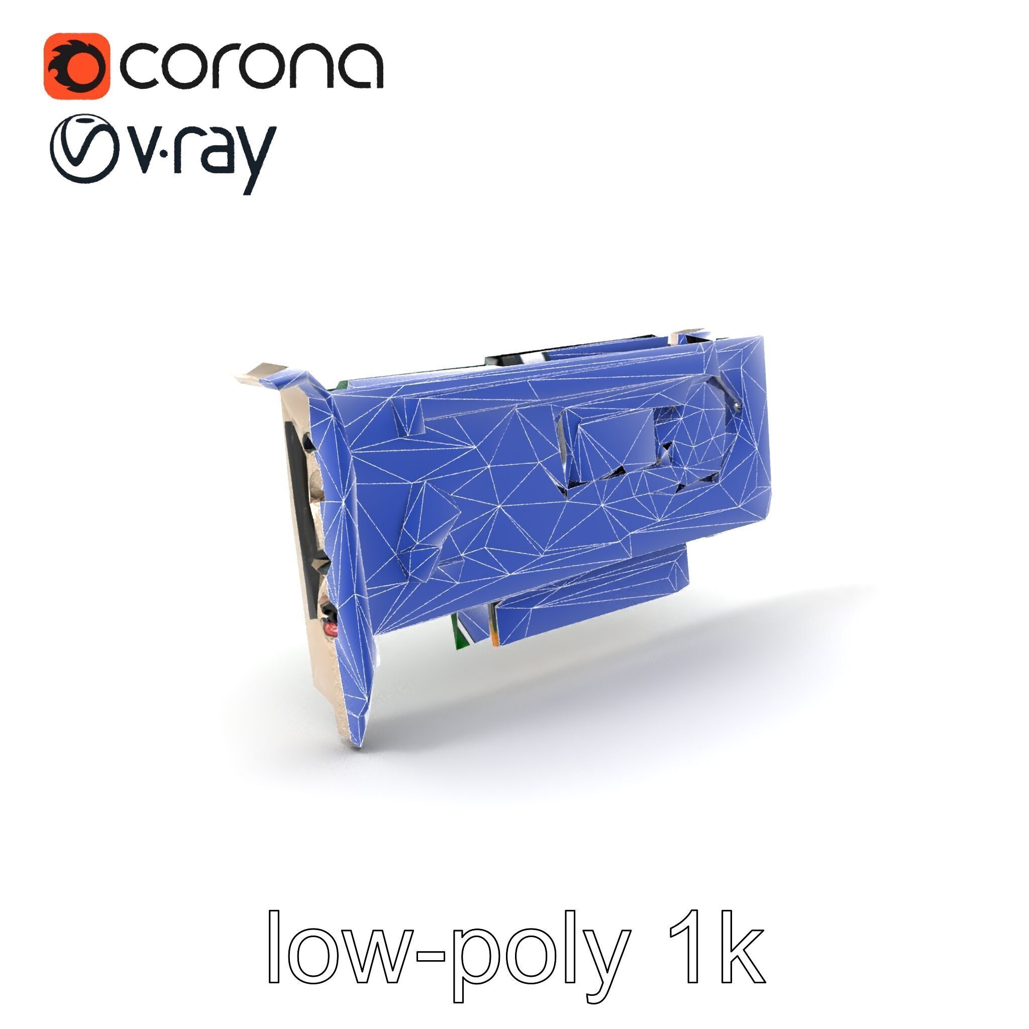 High-Definition Sound Card Audio Control model pack Low-poly 3D model_6