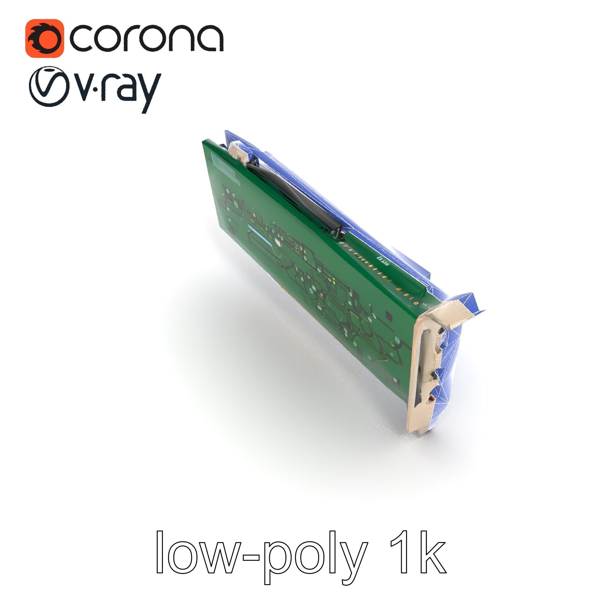 High-Definition Sound Card Audio Control model pack Low-poly 3D model_19