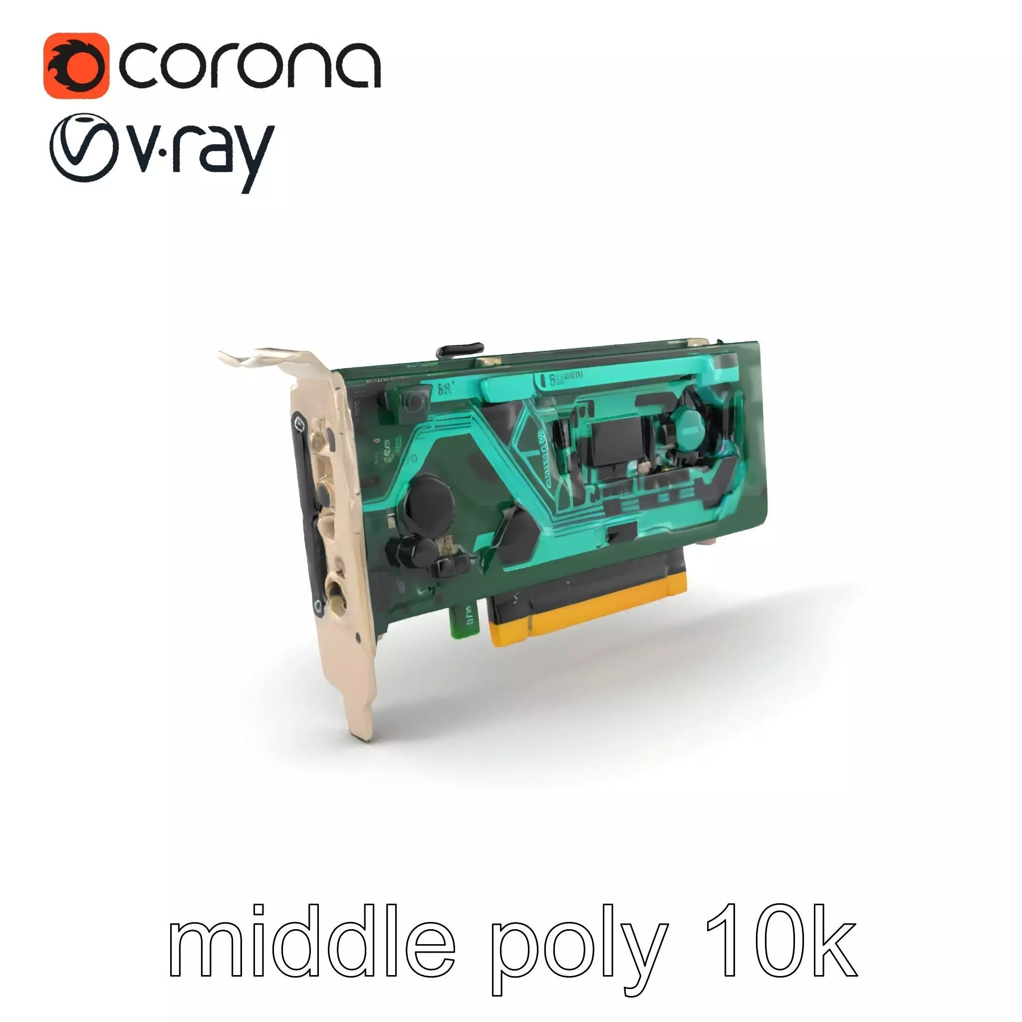 High-Definition Sound Card Audio Control model pack Low-poly 3D model_0