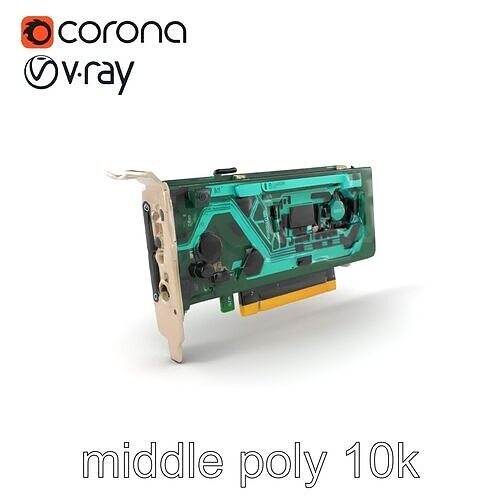 High-Definition Sound Card Audio Control model pack Low-poly 3D model