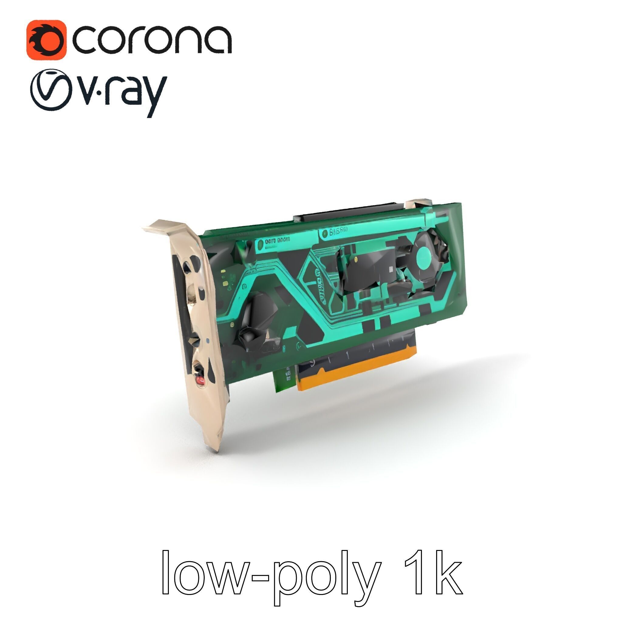 High-Definition Sound Card Audio Control model pack Low-poly 3D model_4