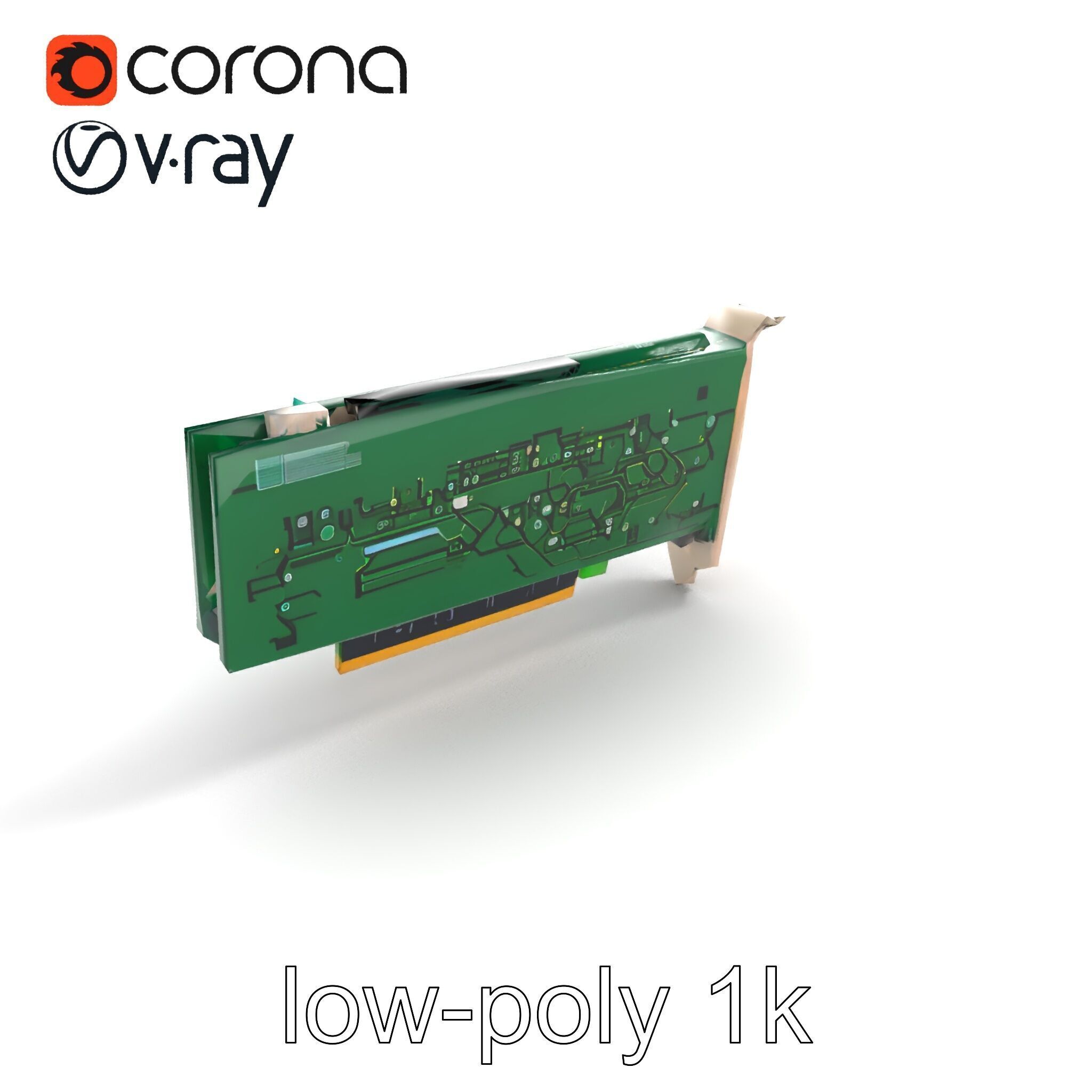 High-Definition Sound Card Audio Control model pack Low-poly 3D model_8