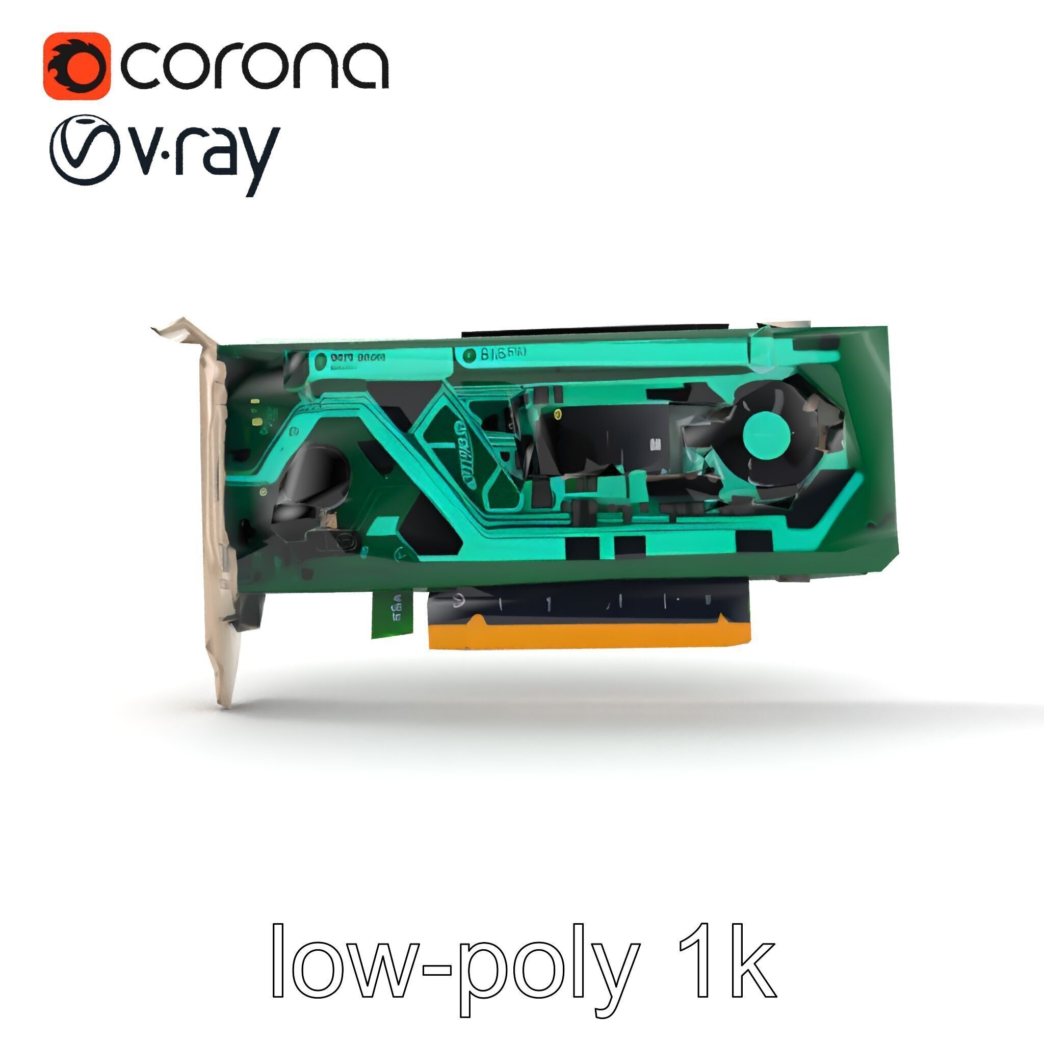 High-Definition Sound Card Audio Control model pack Low-poly 3D model_11