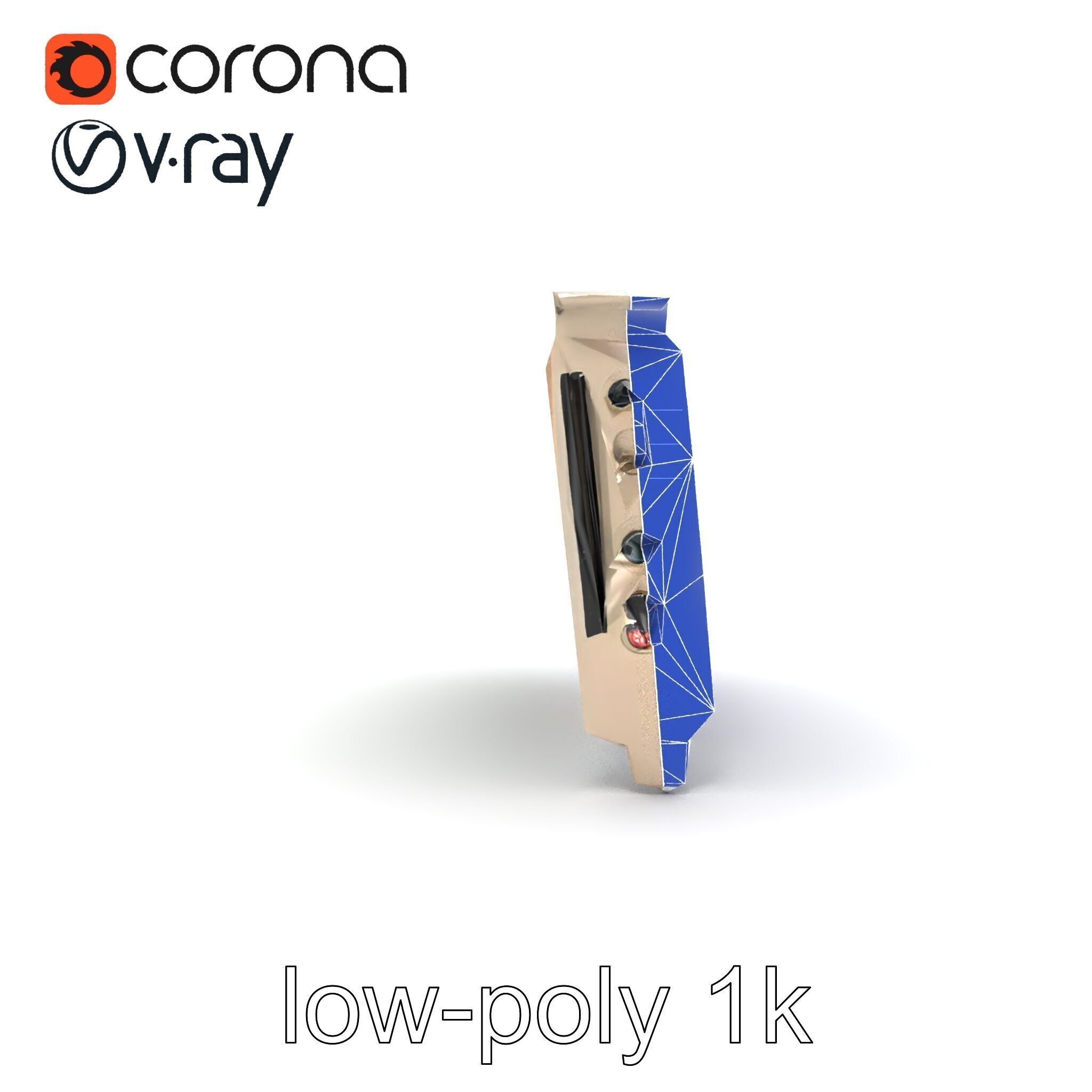 High-Definition Sound Card Audio Control model pack Low-poly 3D model_20