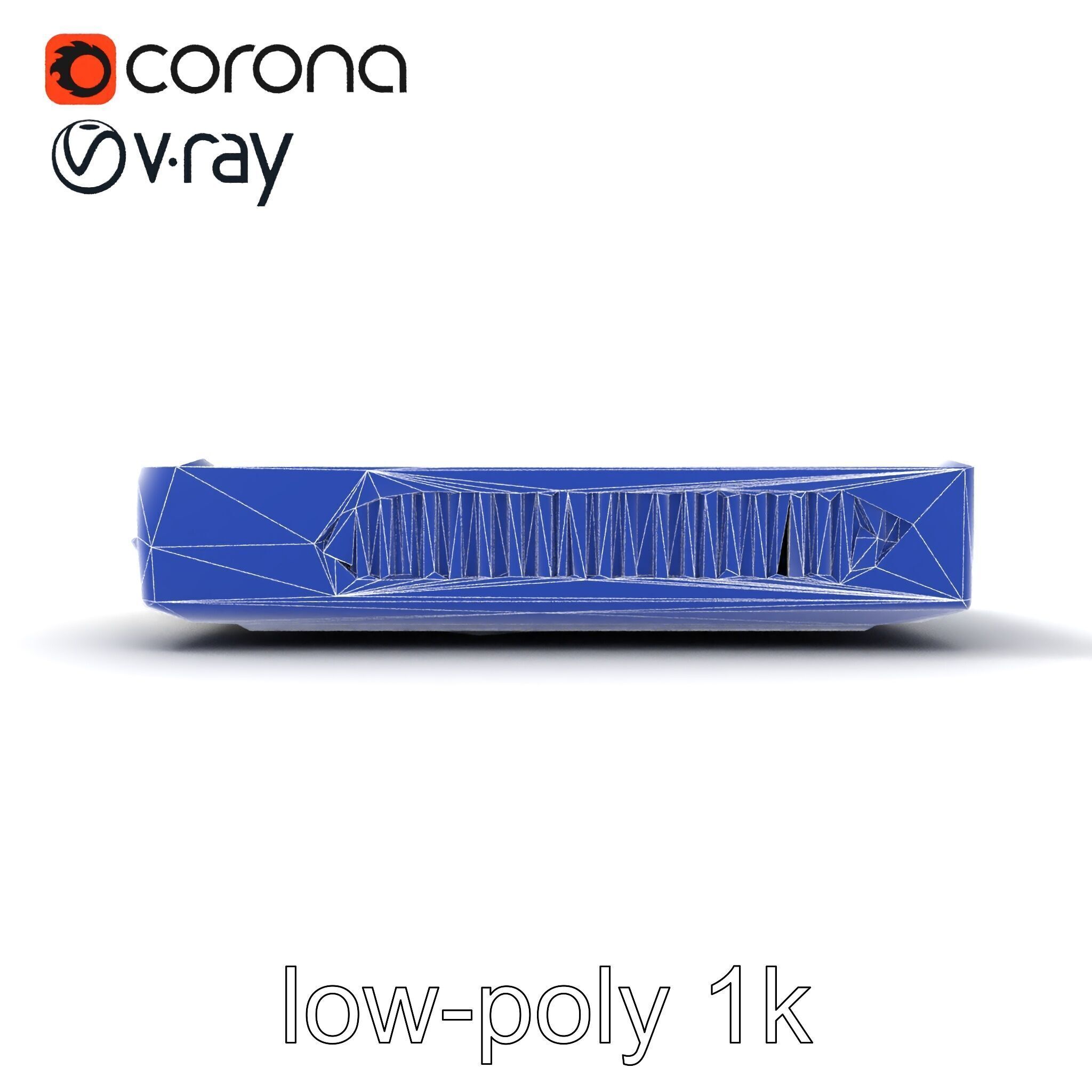 Sleek SSD Drive Anodized Aluminum Model Pack Low-poly 3D model_32