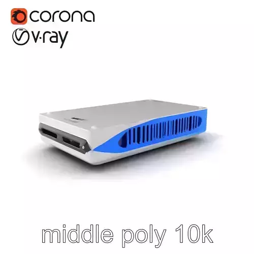 Sleek SSD Drive Anodized Aluminum Model Pack Low-poly 3D model