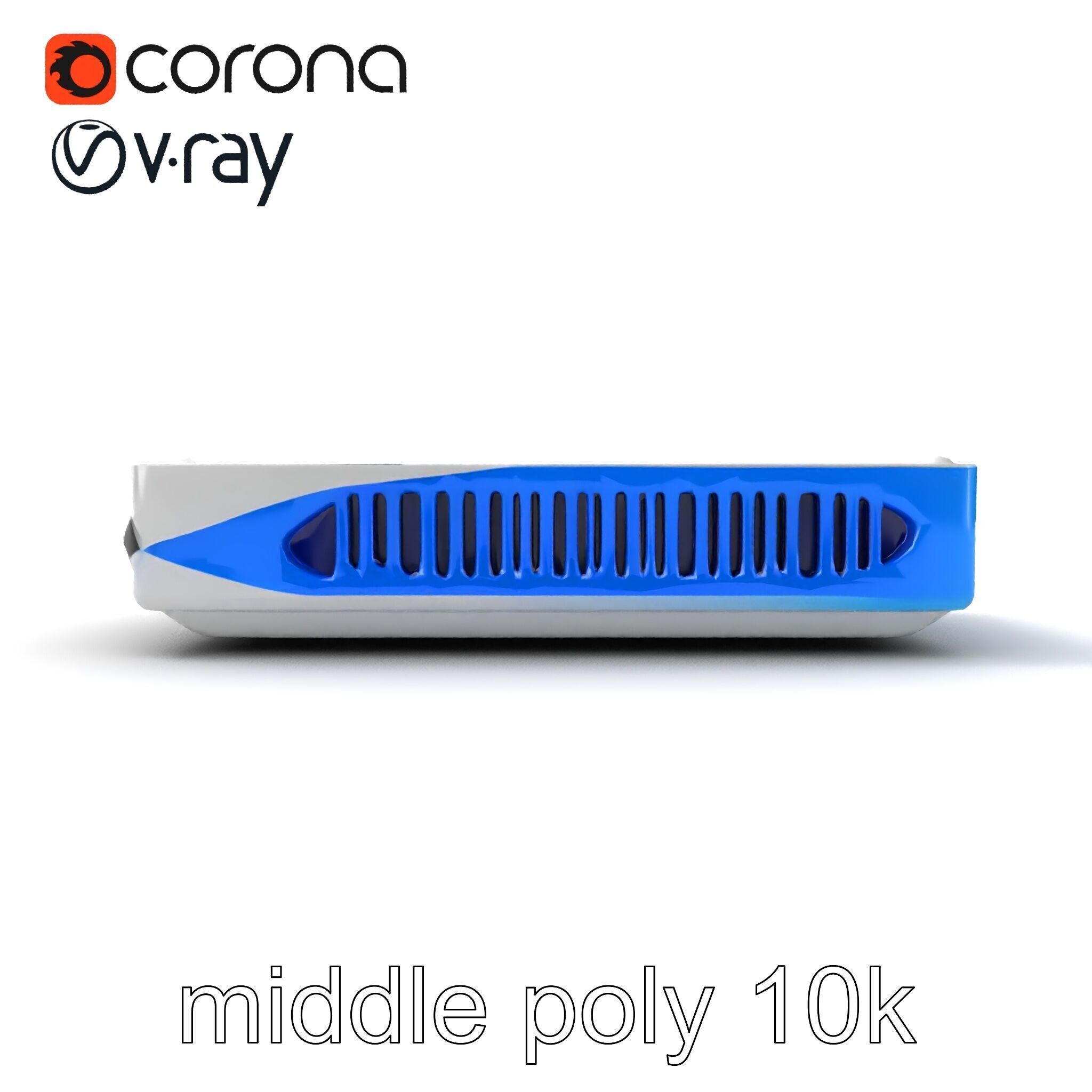 Sleek SSD Drive Anodized Aluminum Model Pack Low-poly 3D model_12