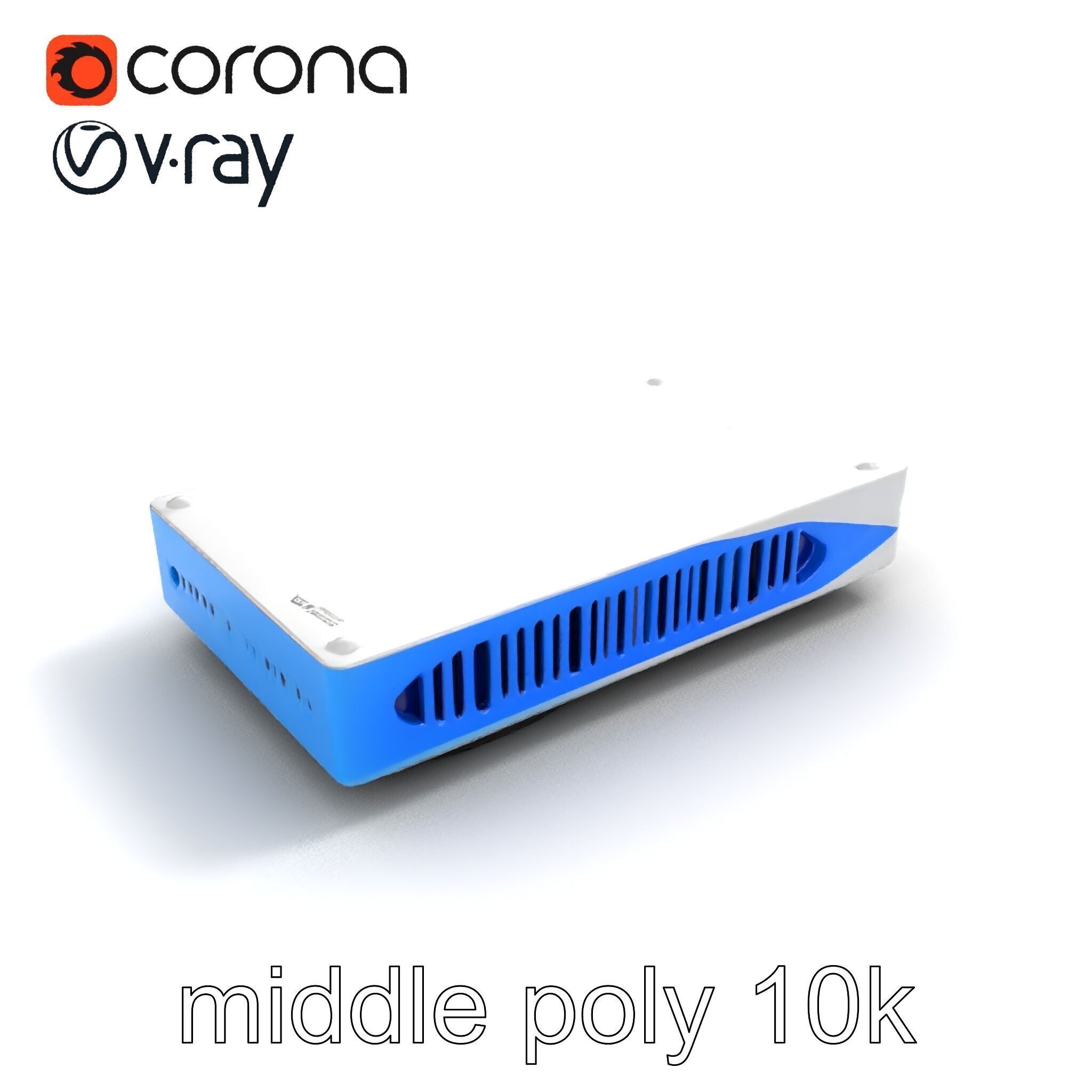 Sleek SSD Drive Anodized Aluminum Model Pack Low-poly 3D model_8