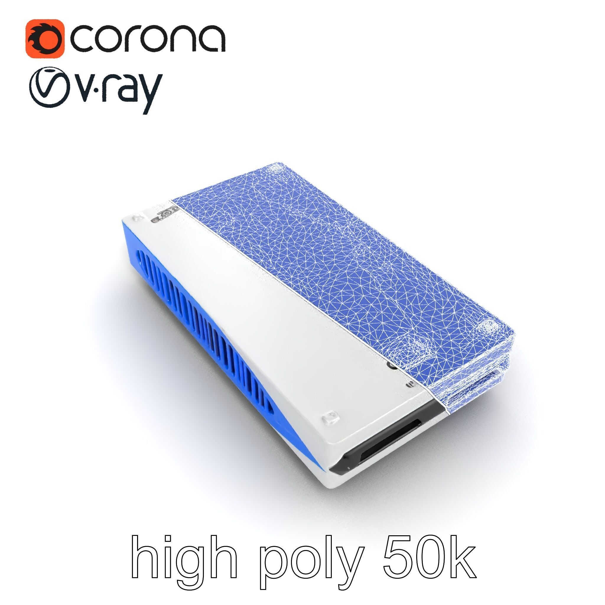 Sleek SSD Drive Anodized Aluminum Model Pack Low-poly 3D model_23