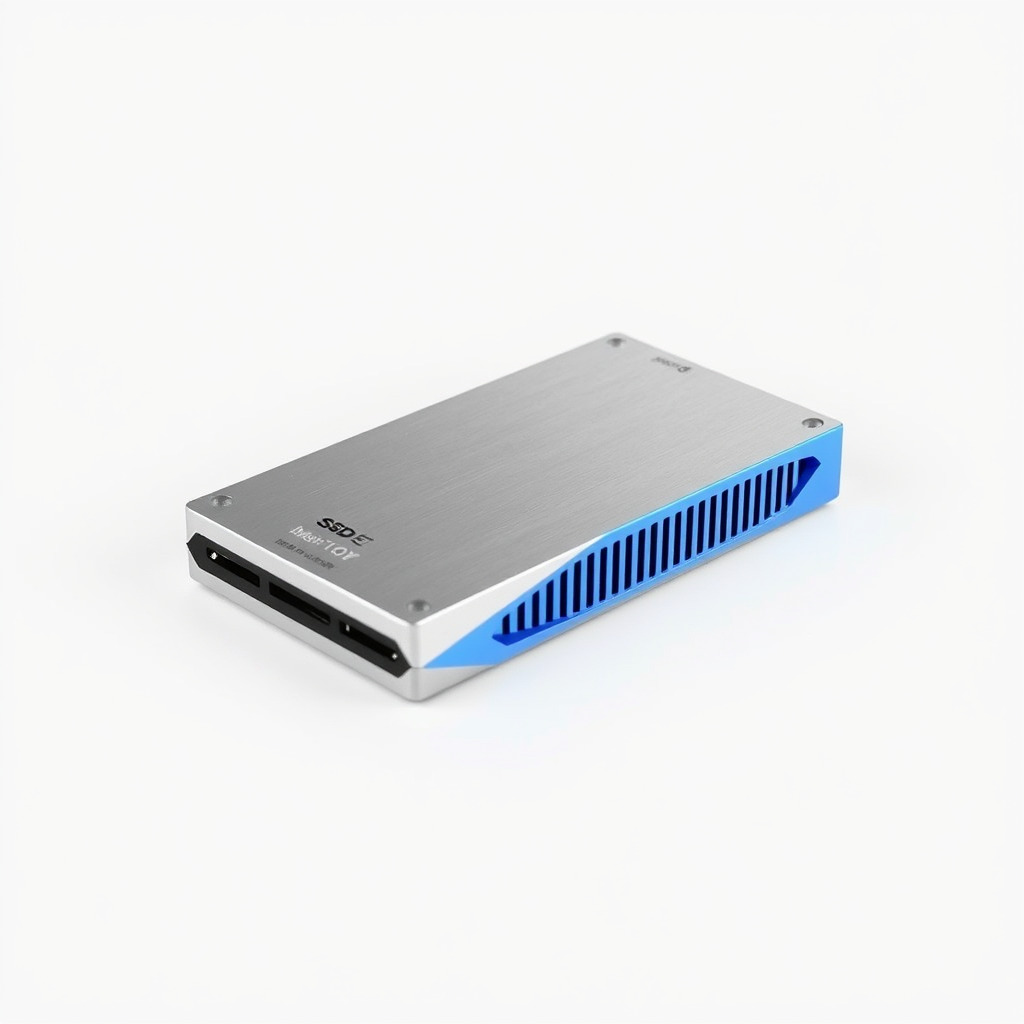 Sleek SSD Drive Anodized Aluminum Model Pack Low-poly 3D model_4