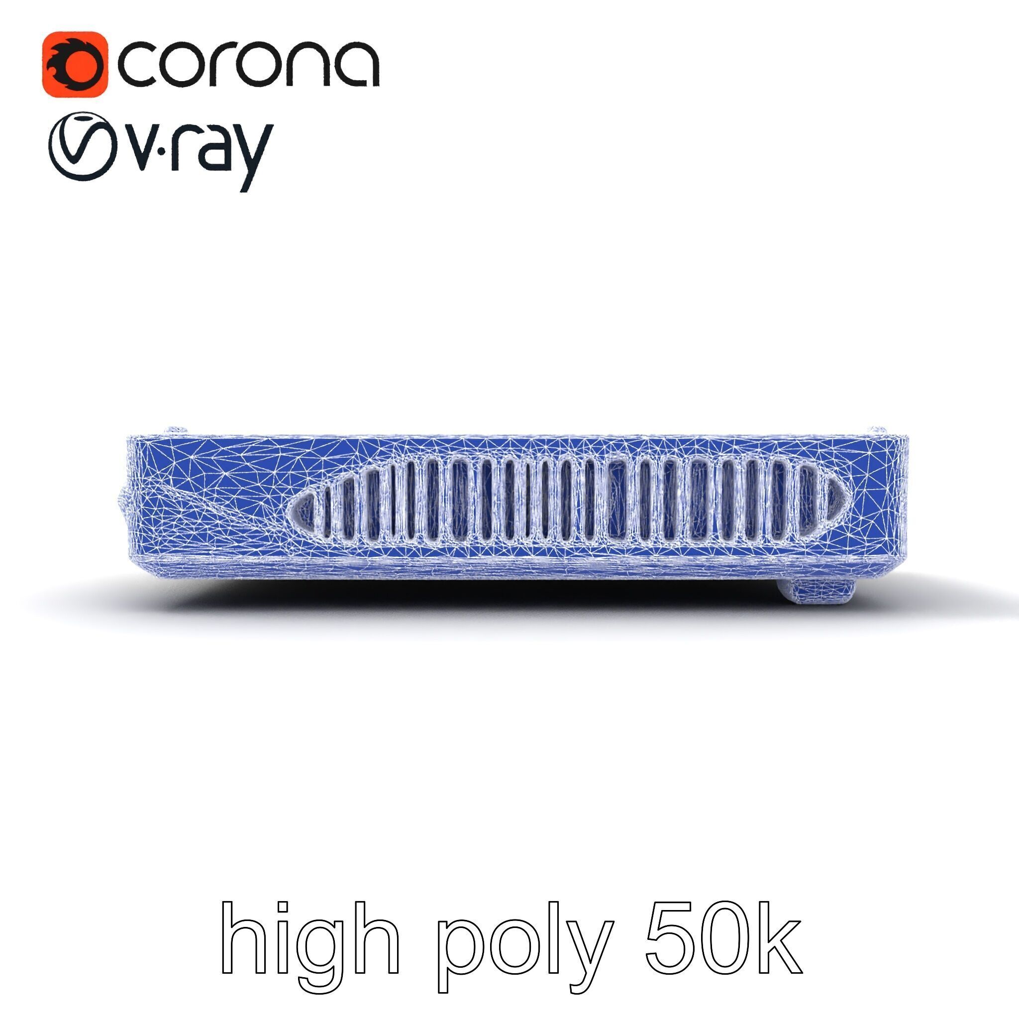 Sleek SSD Drive Anodized Aluminum Model Pack Low-poly 3D model_29