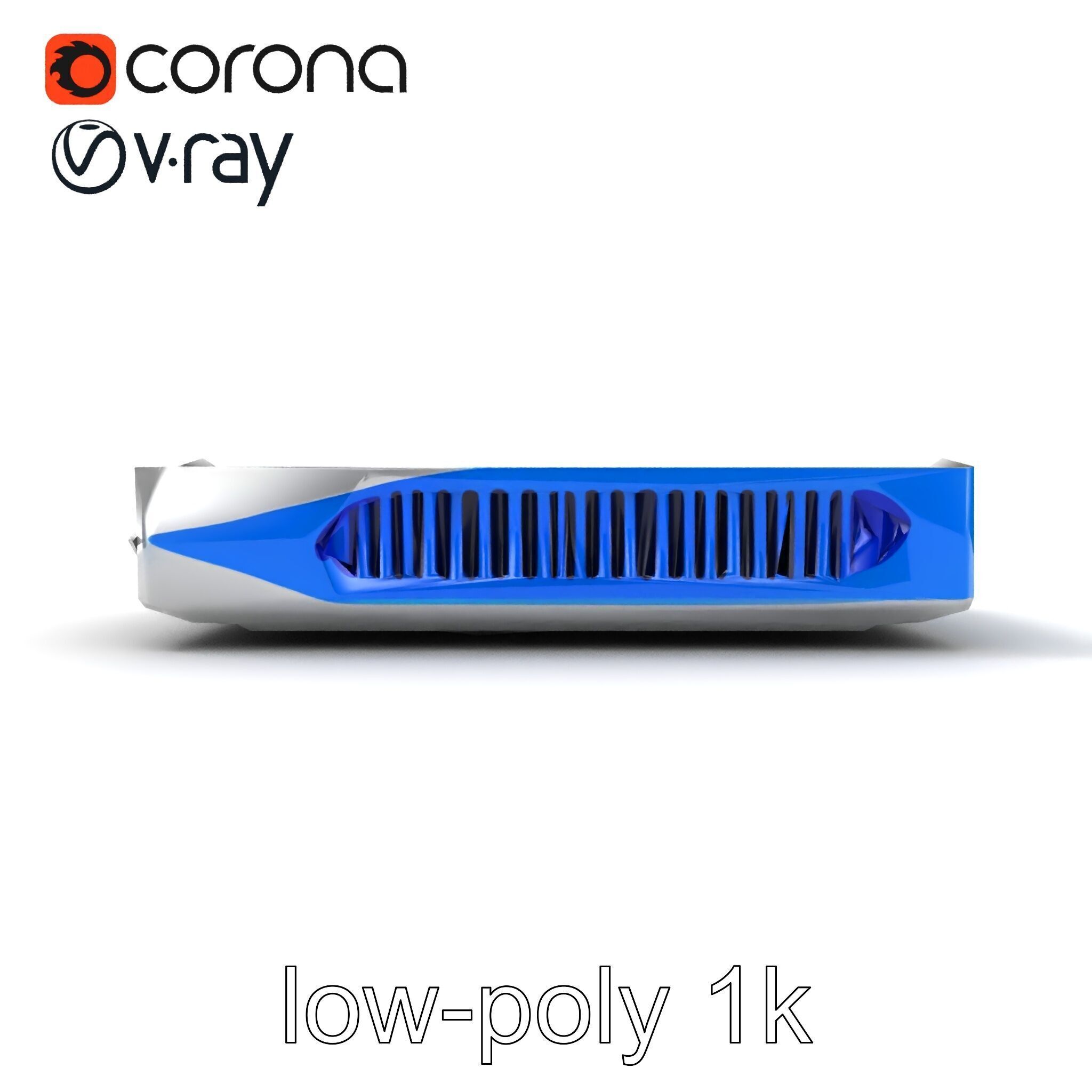 Sleek SSD Drive Anodized Aluminum Model Pack Low-poly 3D model_30