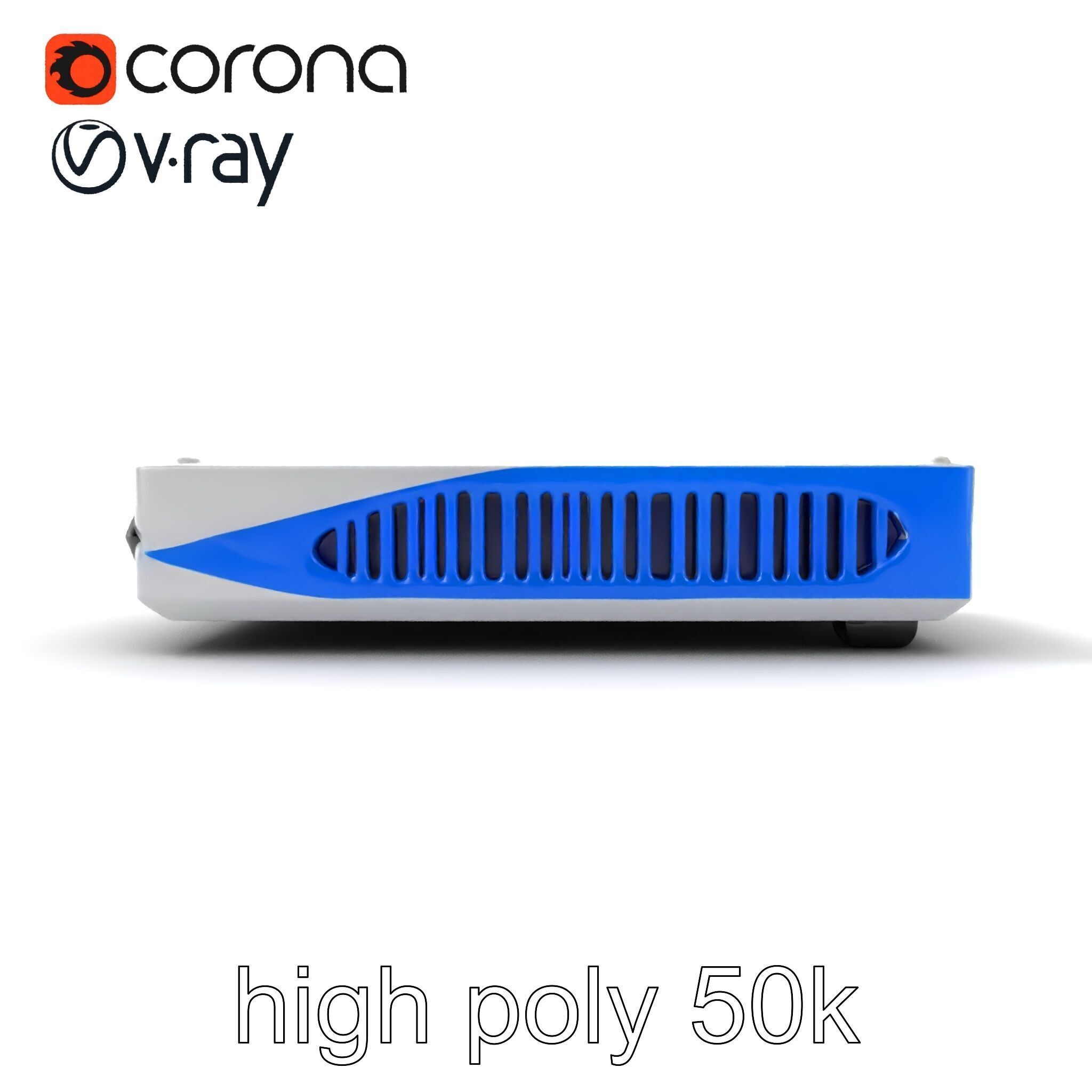 Sleek SSD Drive Anodized Aluminum Model Pack Low-poly 3D model_26