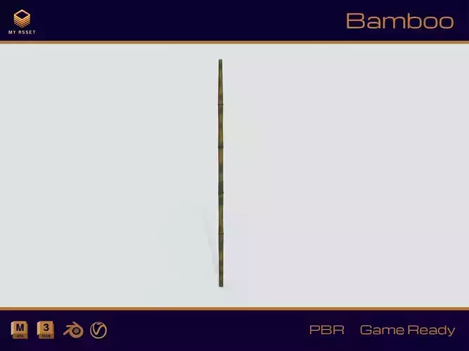 Bamboo Low-poly 3D model