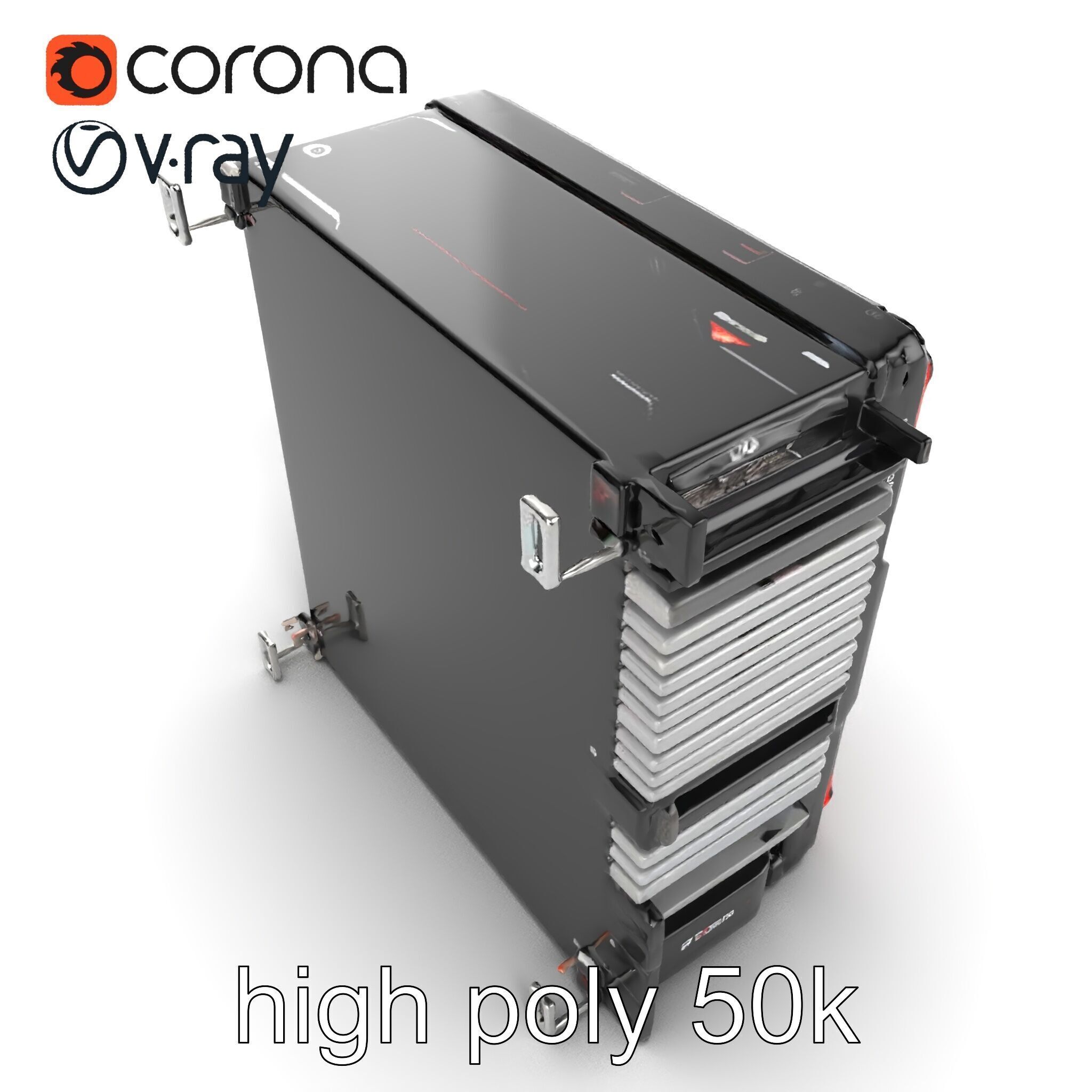 High-Performance CPU with Transparent Casing model pack Low-poly 3D model_16